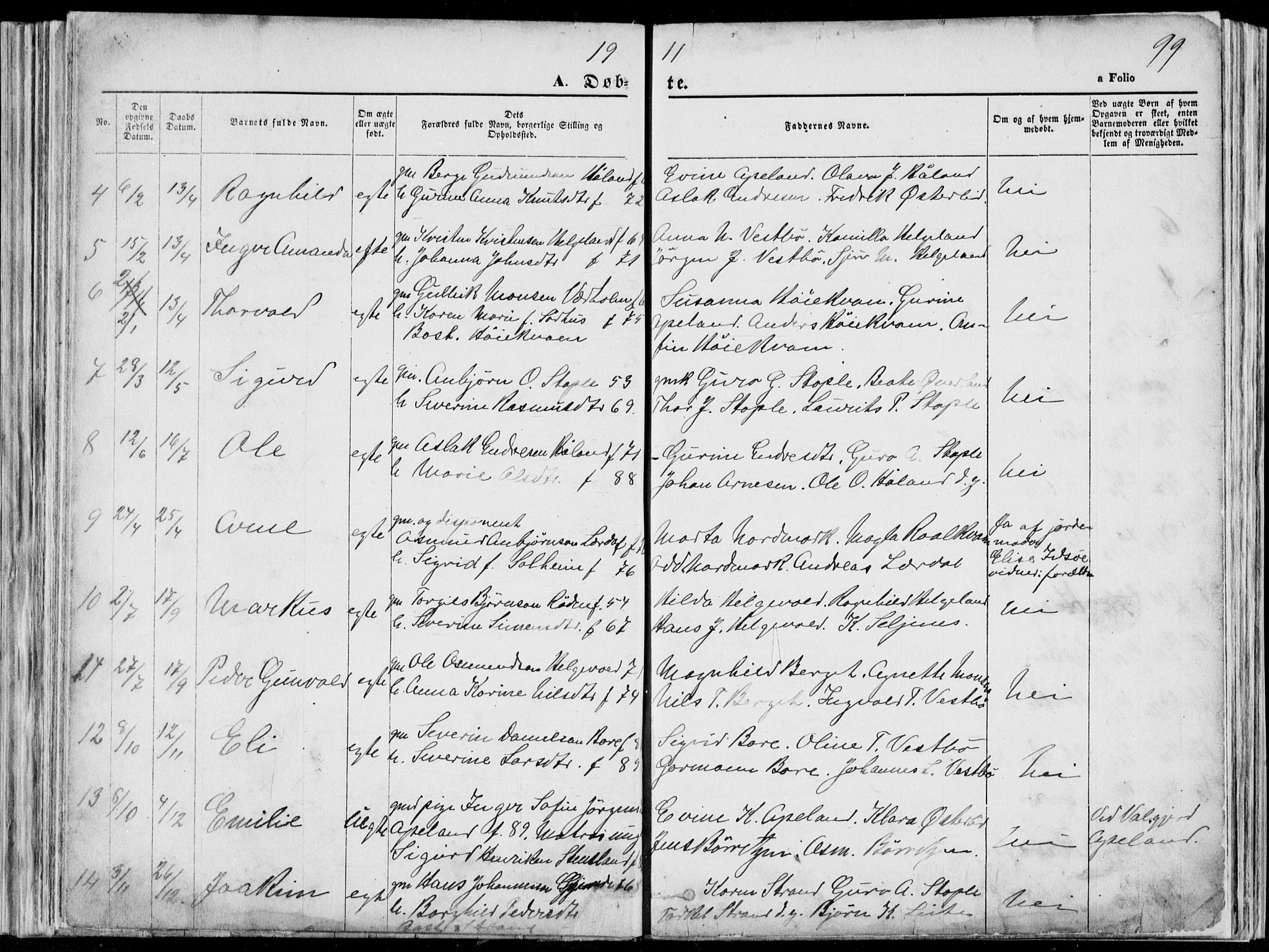 Vikedal sokneprestkontor, AV/SAST-A-101840/01/V: Parish register (copy) no. B 10, 1864-1926, p. 99