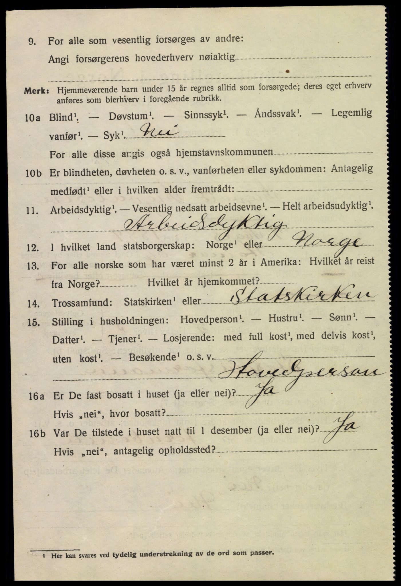 SAH, 1920 census for Hamar, 1920, p. 7782