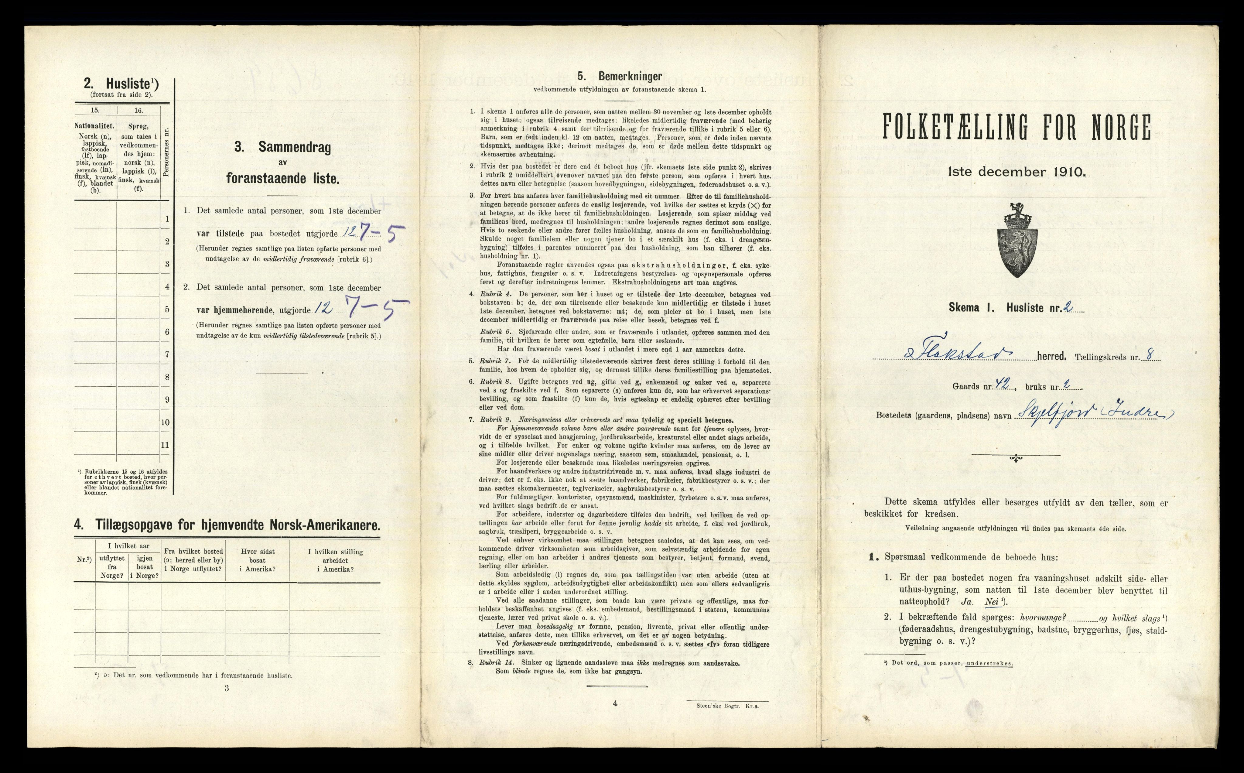 RA, 1910 census for Flakstad, 1910, p. 818