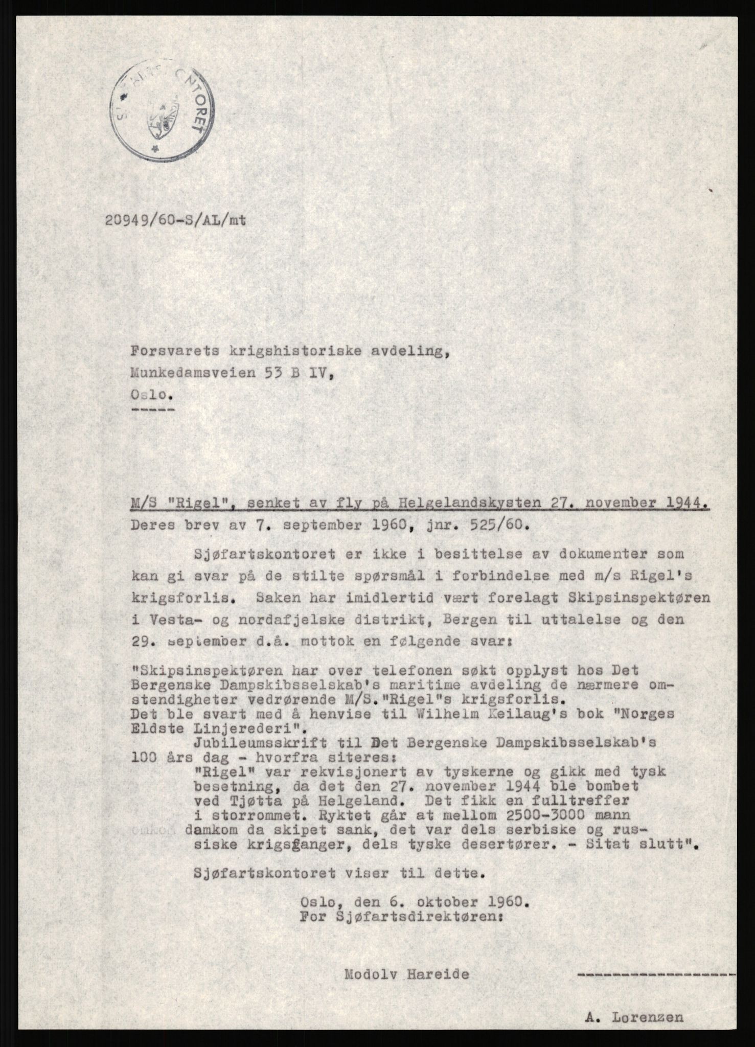 Sjøfartsdirektoratet med forløpere, skipsmapper slettede skip, RA/S-4998/F/Fb/L0072: --, 1949, p. 10