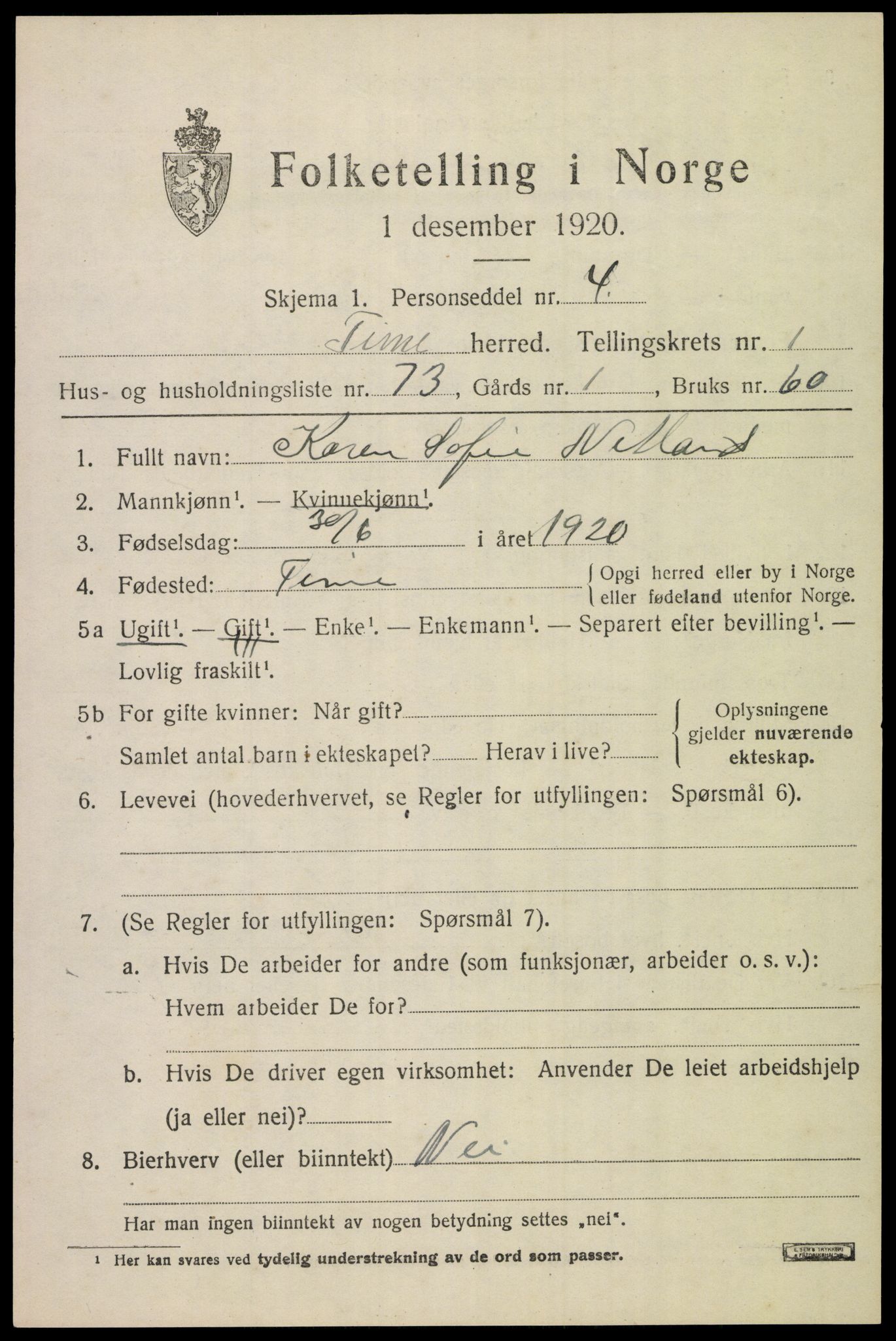 SAST, 1920 census for Time, 1920, p. 2189