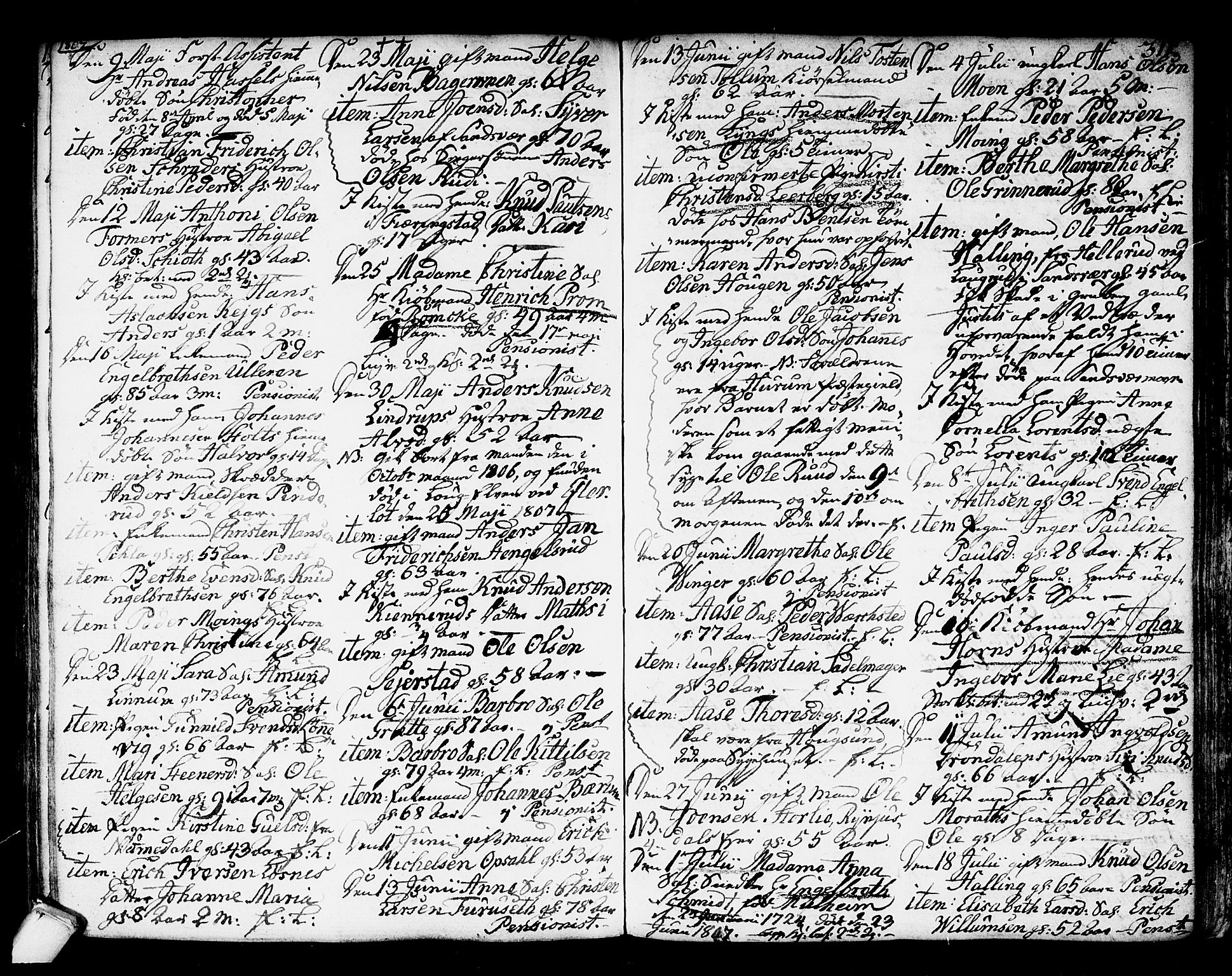 Kongsberg kirkebøker, SAKO/A-22/F/Fa/L0007: Parish register (official) no. I 7, 1795-1816, p. 311