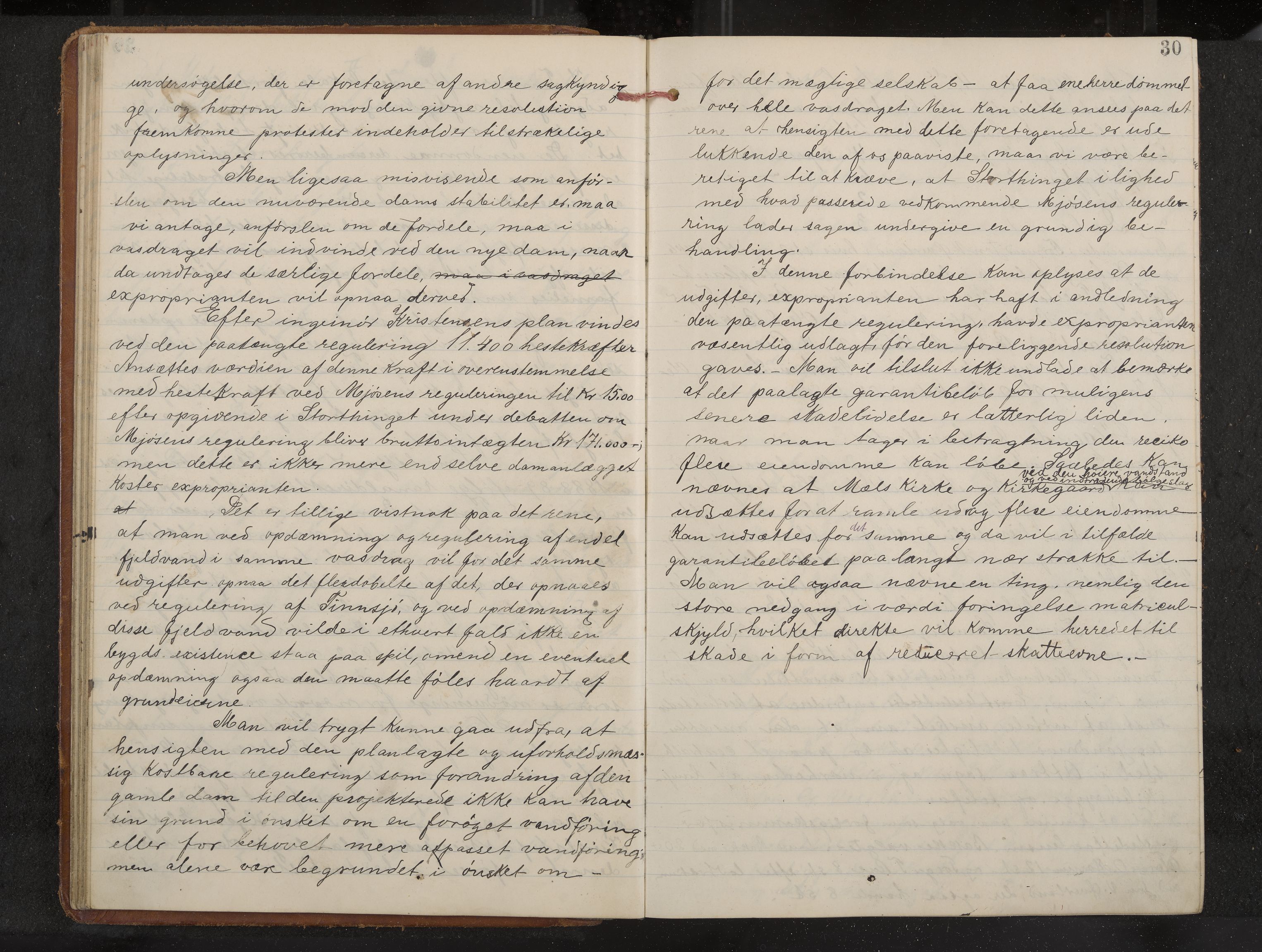 Tinn formannskap og sentraladministrasjon, IKAK/0826021-1/A/Aa/L0003: Møtebok med register, 1904-1914, p. 30