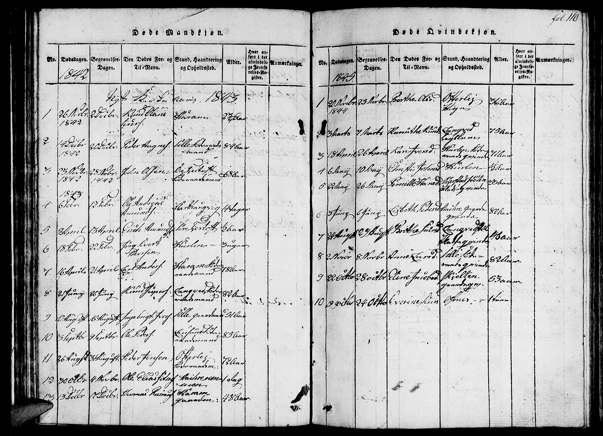 Ministerialprotokoller, klokkerbøker og fødselsregistre - Møre og Romsdal, AV/SAT-A-1454/536/L0506: Parish register (copy) no. 536C01, 1818-1859, p. 110