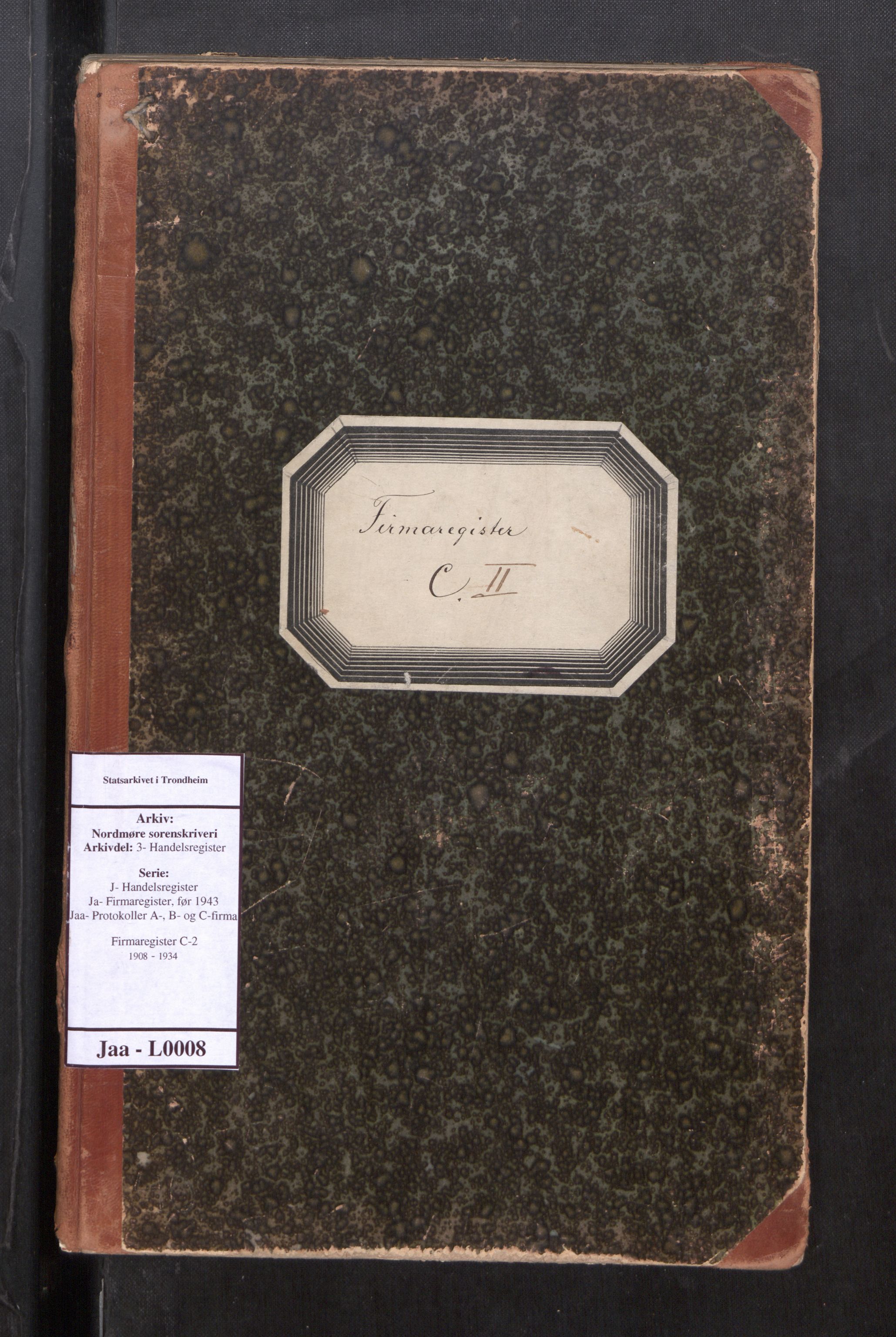 Nordmøre sorenskriveri, AV/SAT-A-4132/3/J/Ja/Jaa/L0008: Firmaregister C-2, 1908-1934, p. 1