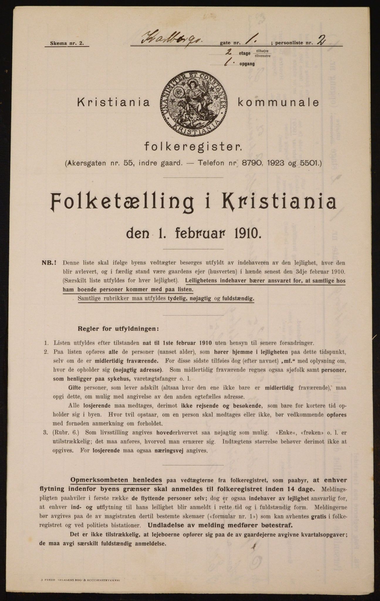 OBA, Municipal Census 1910 for Kristiania, 1910, p. 47502