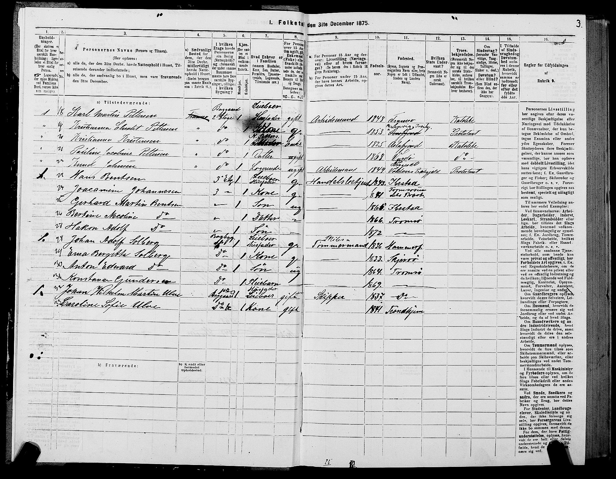 SATØ, 1875 census for 1902P Tromsø, 1875, p. 2003