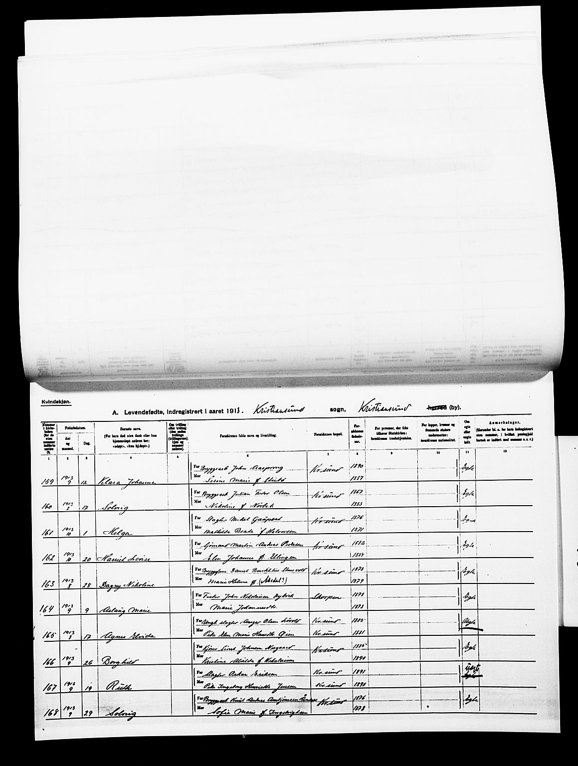 Ministerialprotokoller, klokkerbøker og fødselsregistre - Møre og Romsdal, SAT/A-1454/572/L0861: Parish register (official) no. 572D05, 1913-1920