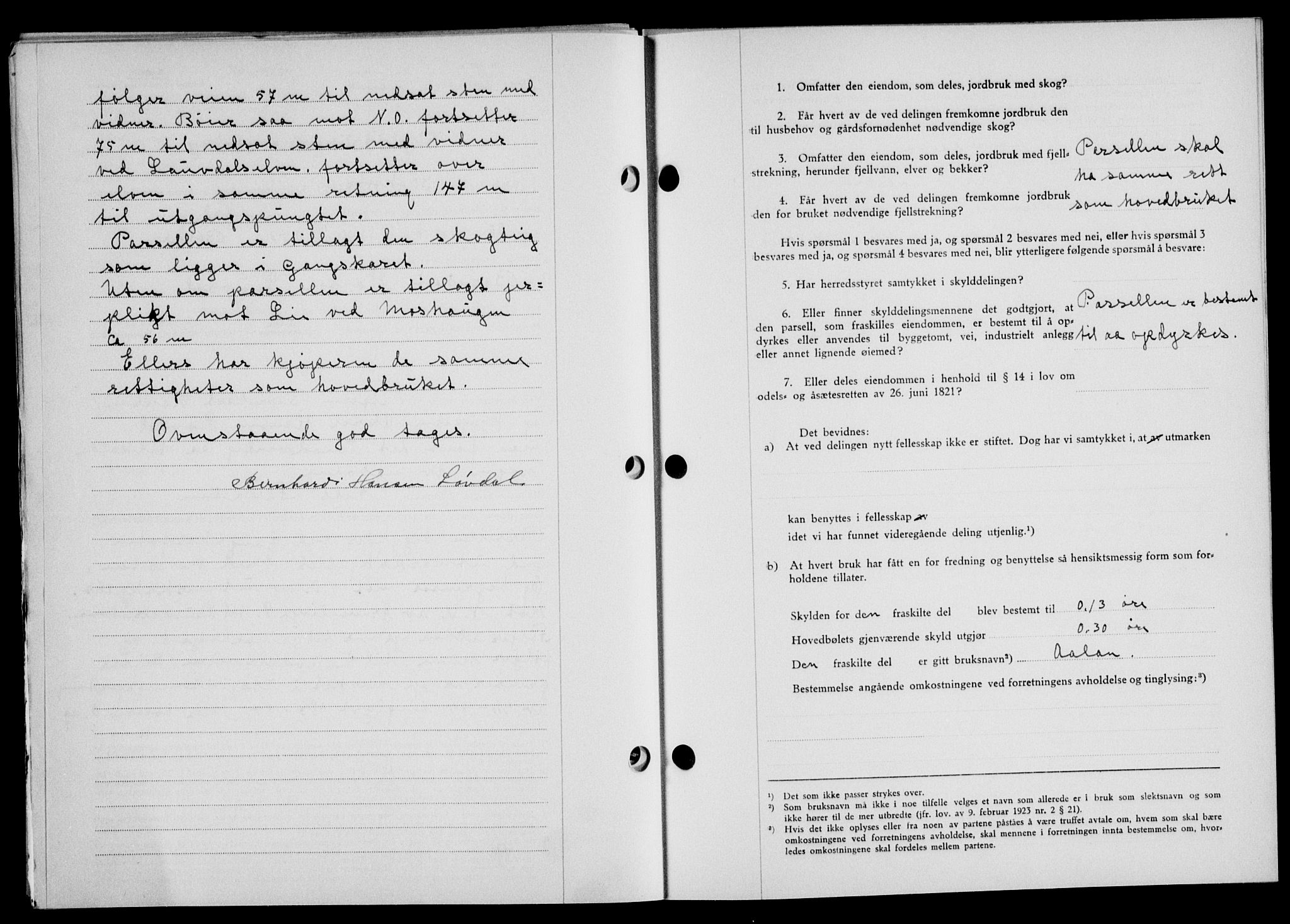 Lofoten sorenskriveri, SAT/A-0017/1/2/2C/L0009a: Mortgage book no. 9a, 1941-1942, Diary no: : 1885/1941