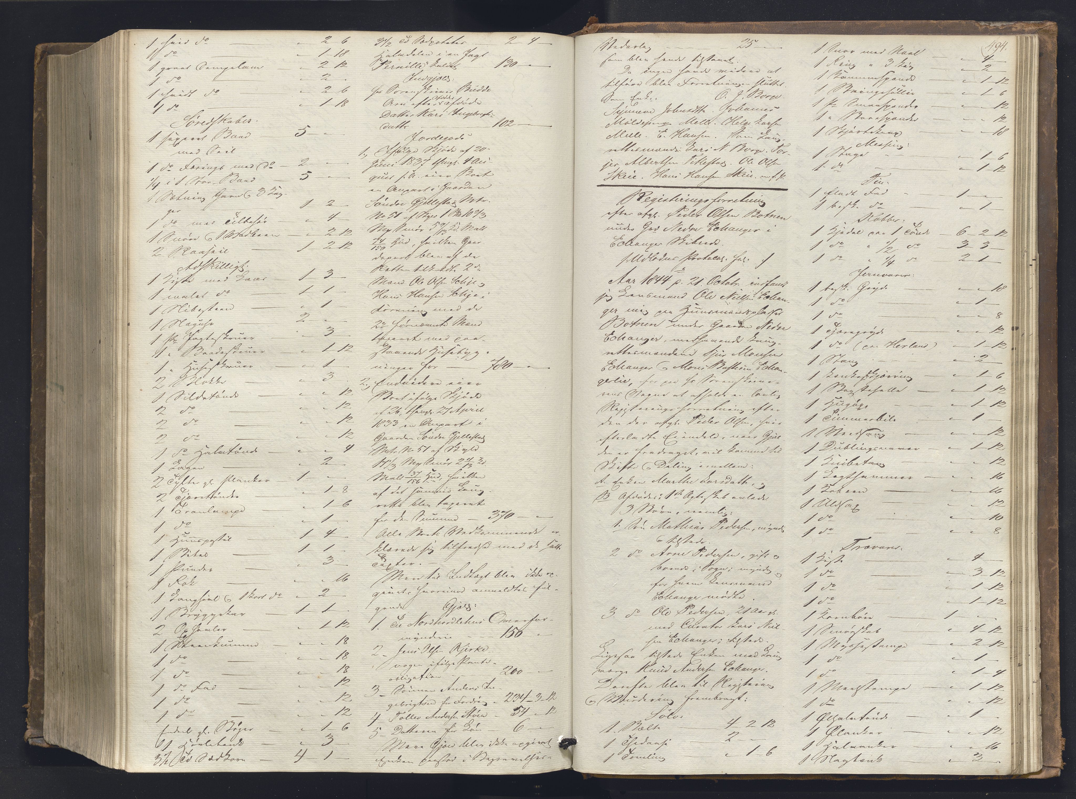 Nordhordland sorenskrivar, AV/SAB-A-2901/1/H/Hb/L0001: Registreringsprotokollar, 1841-1845, p. 494