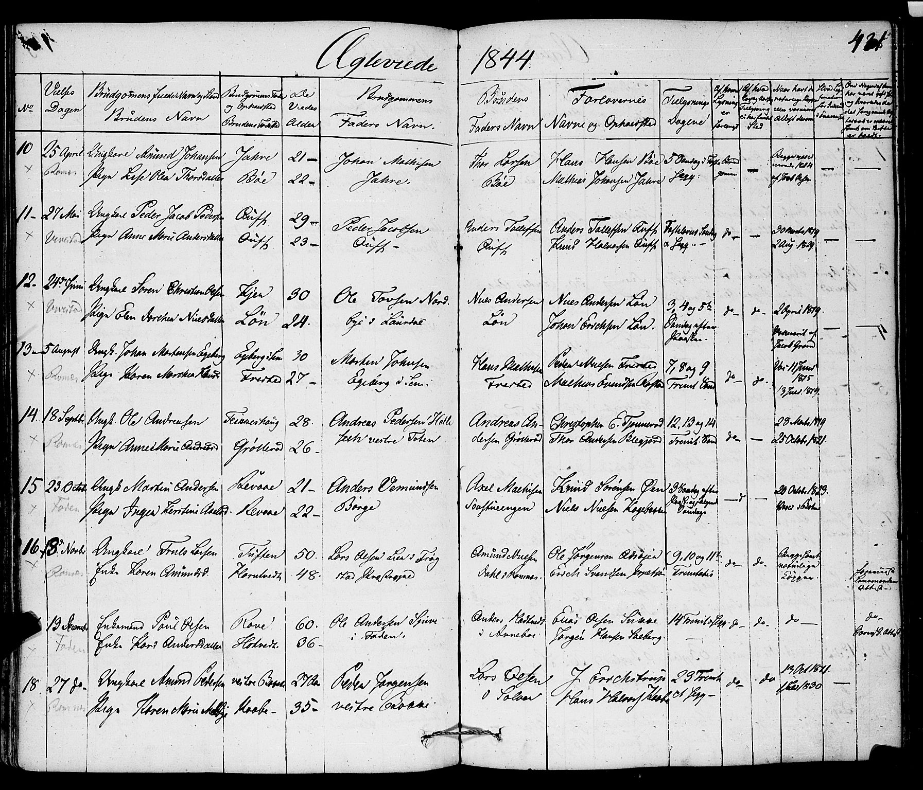 Ramnes kirkebøker, SAKO/A-314/F/Fa/L0005: Parish register (official) no. I 5, 1841-1861, p. 430-431