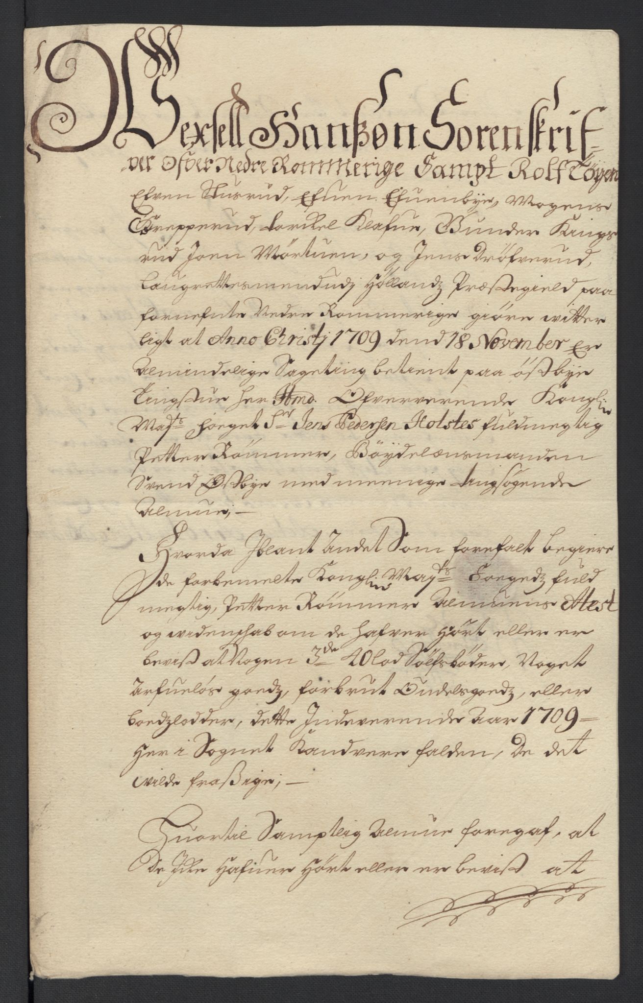 Rentekammeret inntil 1814, Reviderte regnskaper, Fogderegnskap, AV/RA-EA-4092/R11/L0591: Fogderegnskap Nedre Romerike, 1708-1709, p. 201