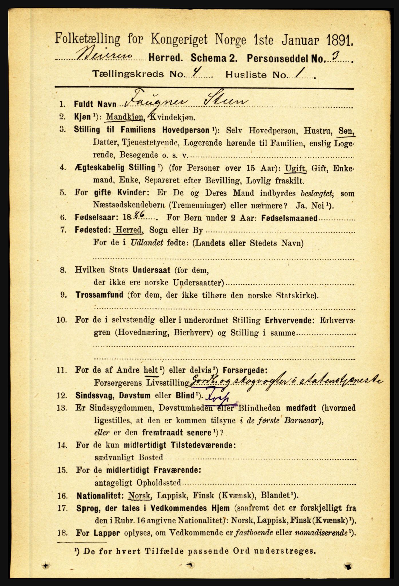 RA, 1891 census for 1839 Beiarn, 1891, p. 1480