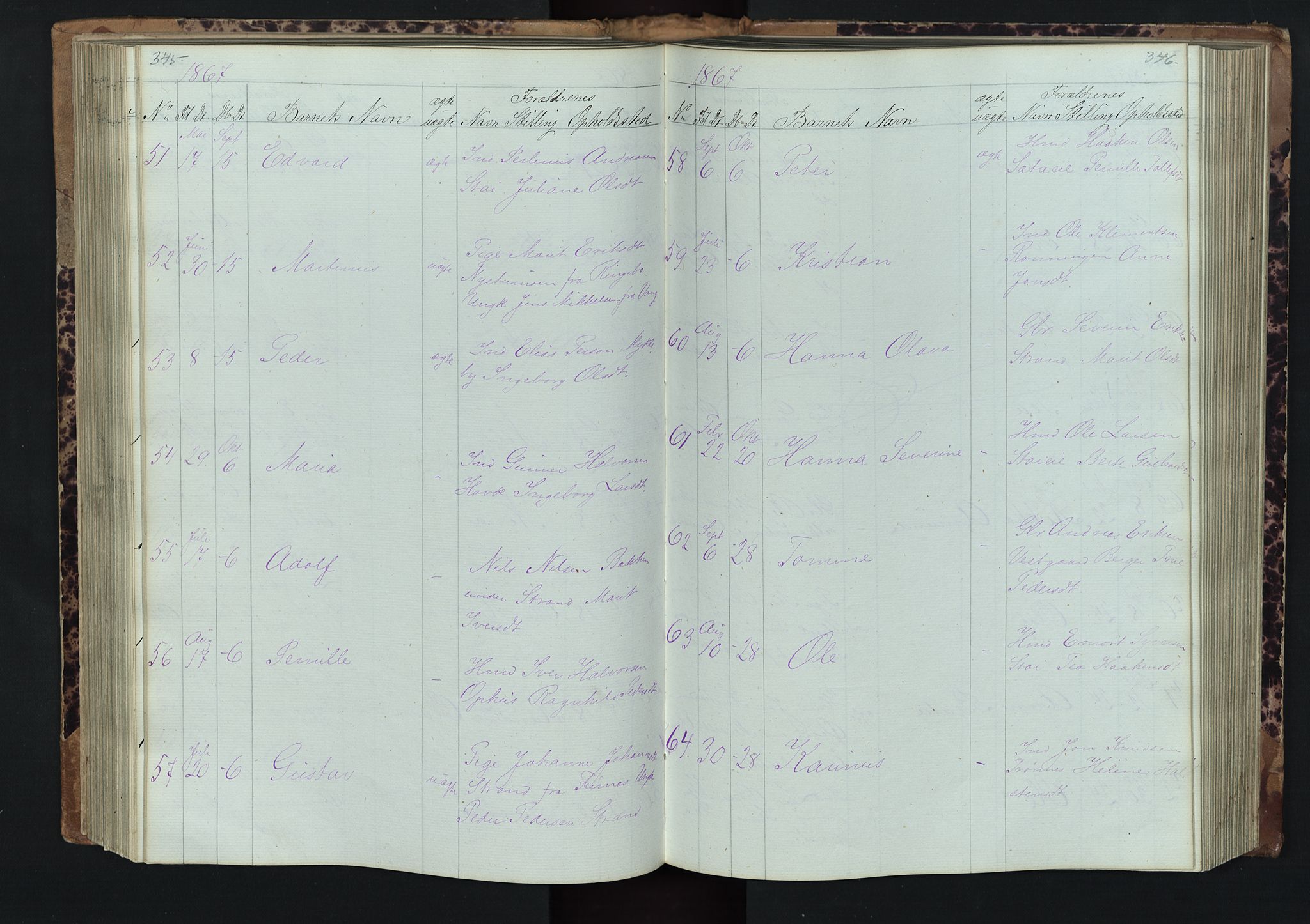 Stor-Elvdal prestekontor, AV/SAH-PREST-052/H/Ha/Hab/L0001: Parish register (copy) no. 1 /1, 1860-1894, p. 345-346