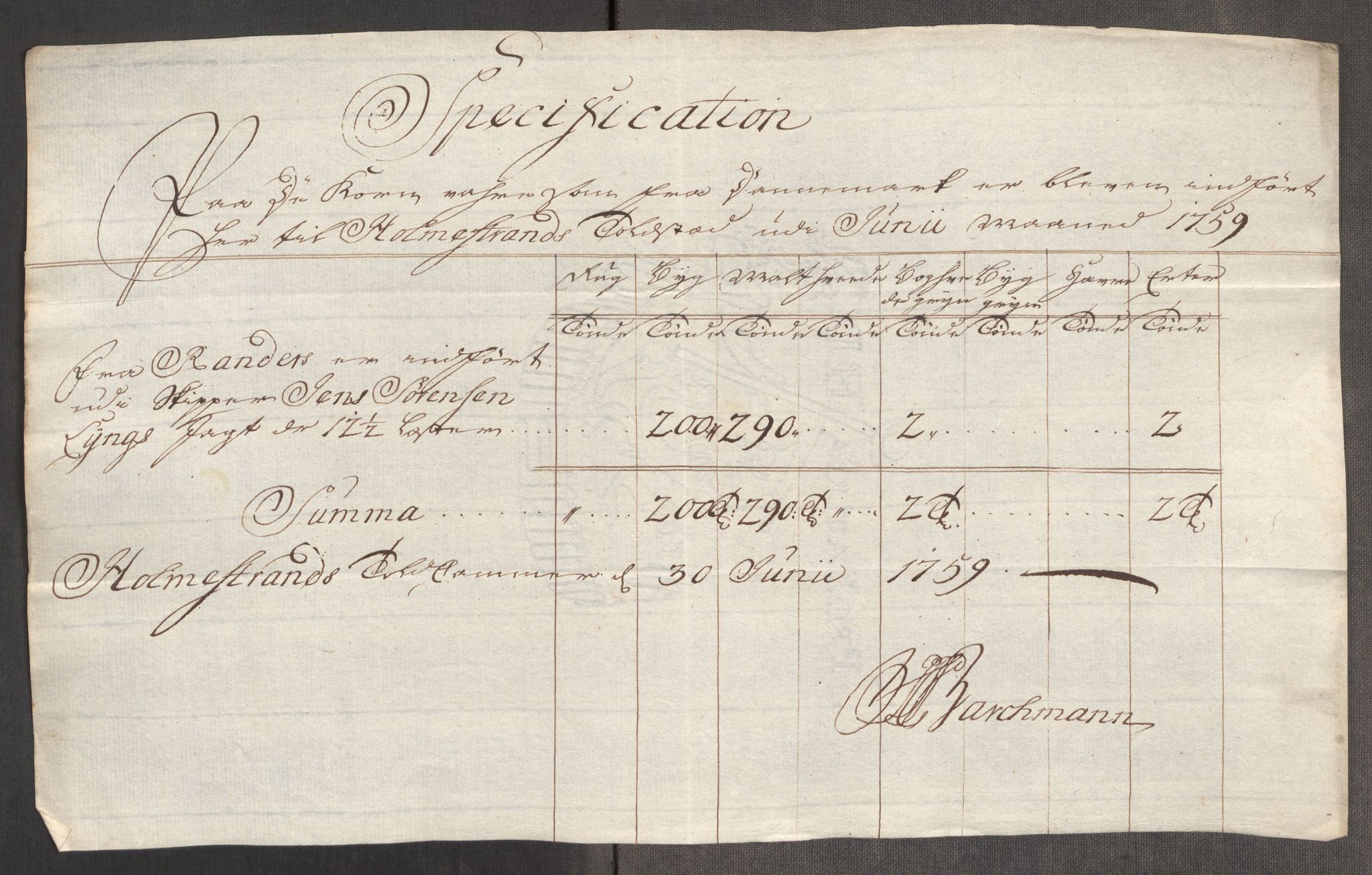 Rentekammeret inntil 1814, Realistisk ordnet avdeling, AV/RA-EA-4070/Oe/L0006: [Ø1]: Priskuranter, 1758-1760, p. 485