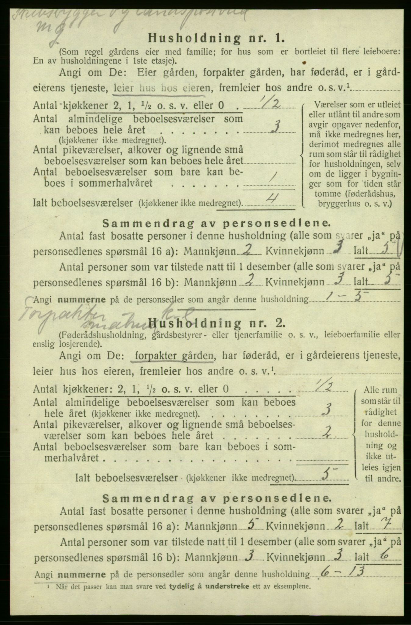 SAB, 1920 census for Varaldsøy, 1920, p. 271