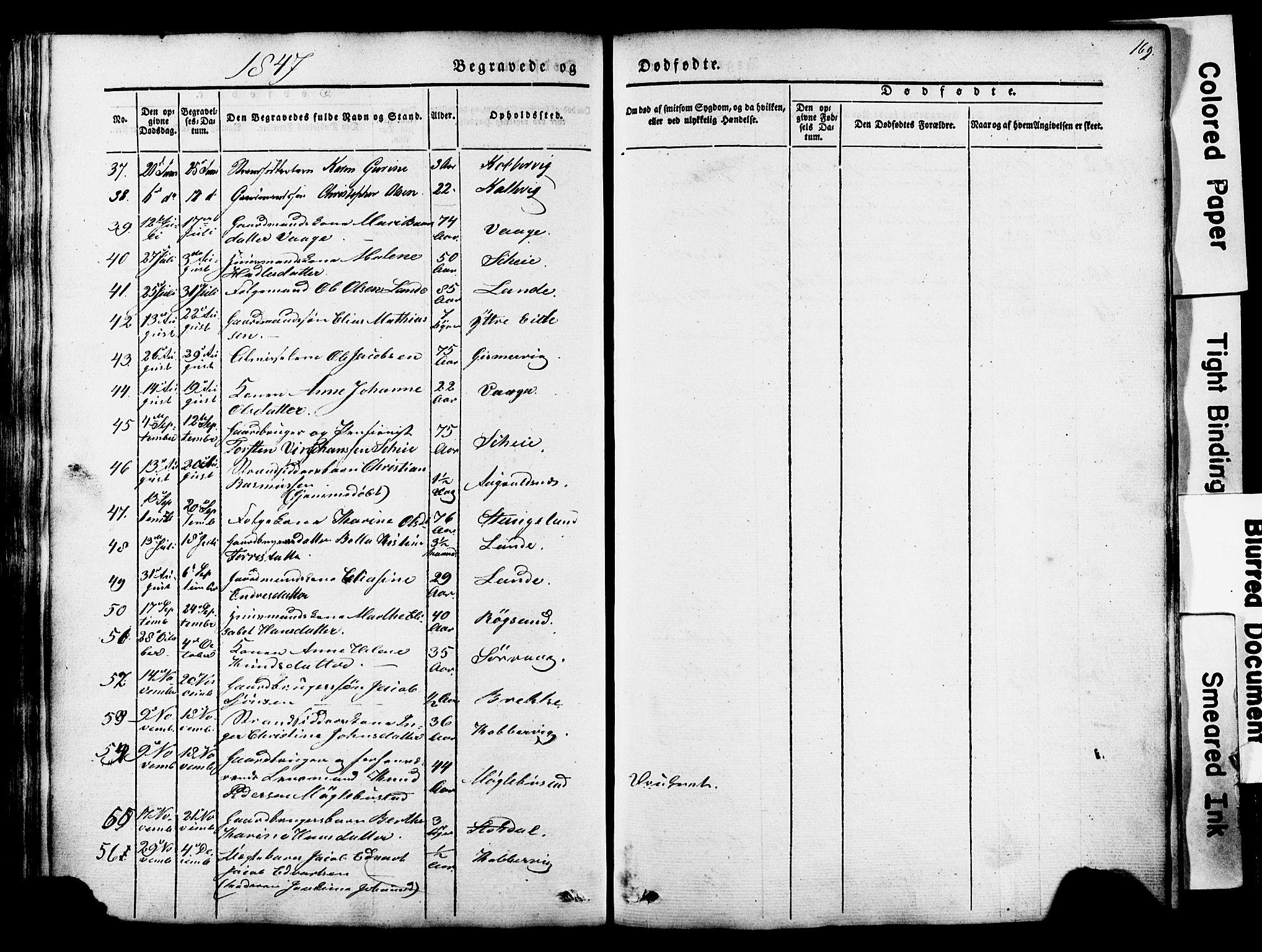 Avaldsnes sokneprestkontor, SAST/A -101851/H/Ha/Haa/L0007: Parish register (official) no. A 7, 1841-1853, p. 169