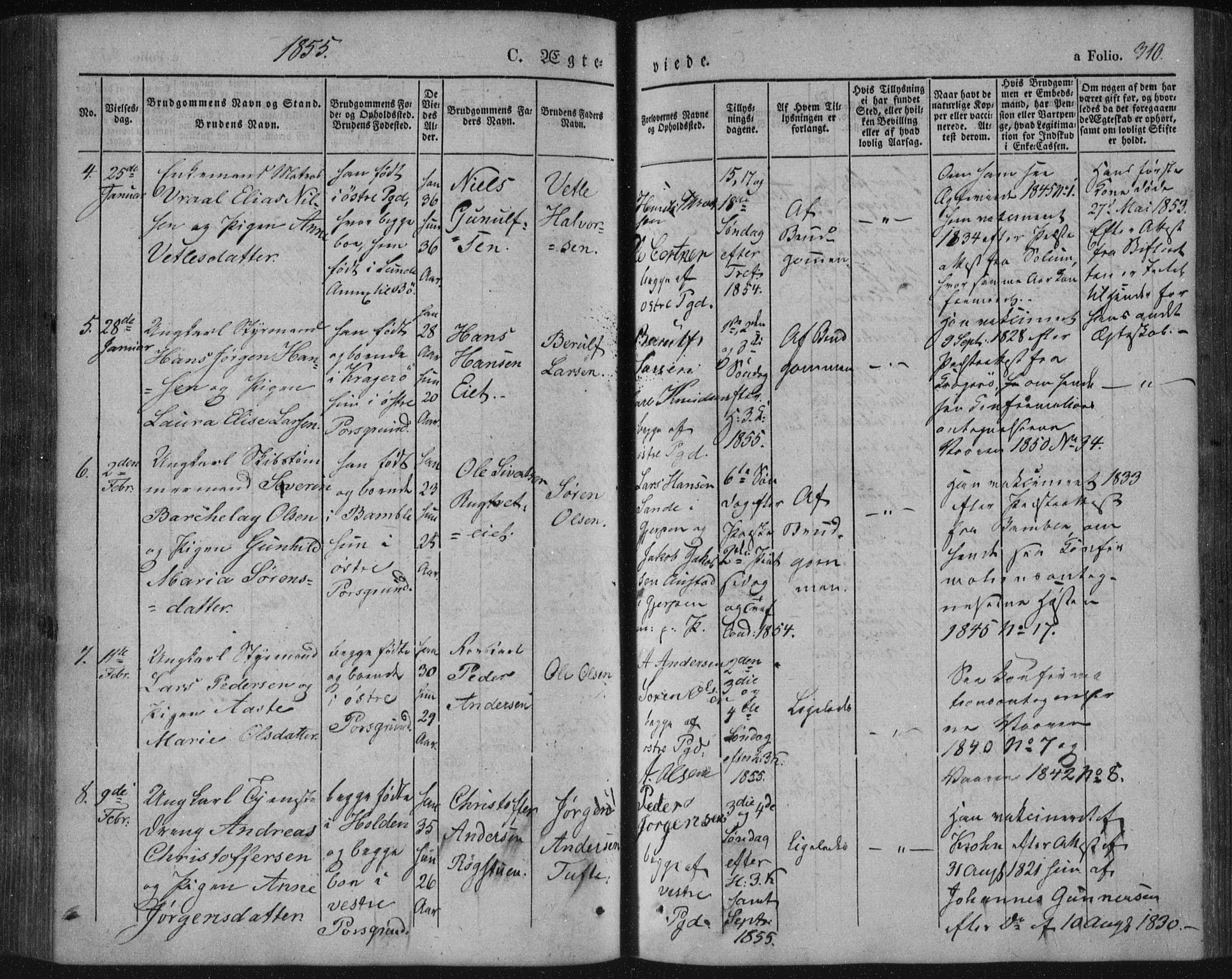Porsgrunn kirkebøker , SAKO/A-104/F/Fa/L0006: Parish register (official) no. 6, 1841-1857, p. 310