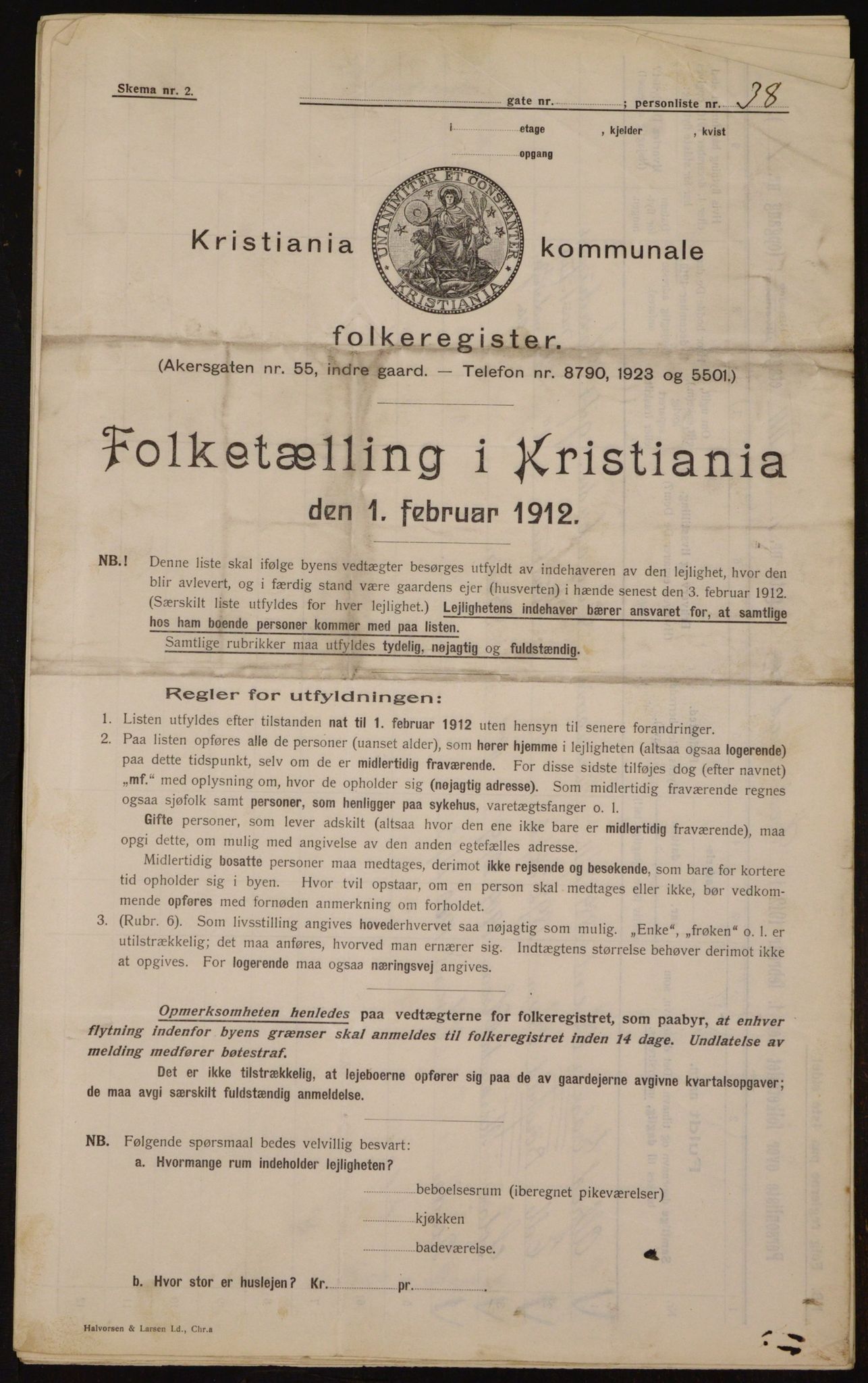 OBA, Municipal Census 1912 for Kristiania, 1912, p. 104858