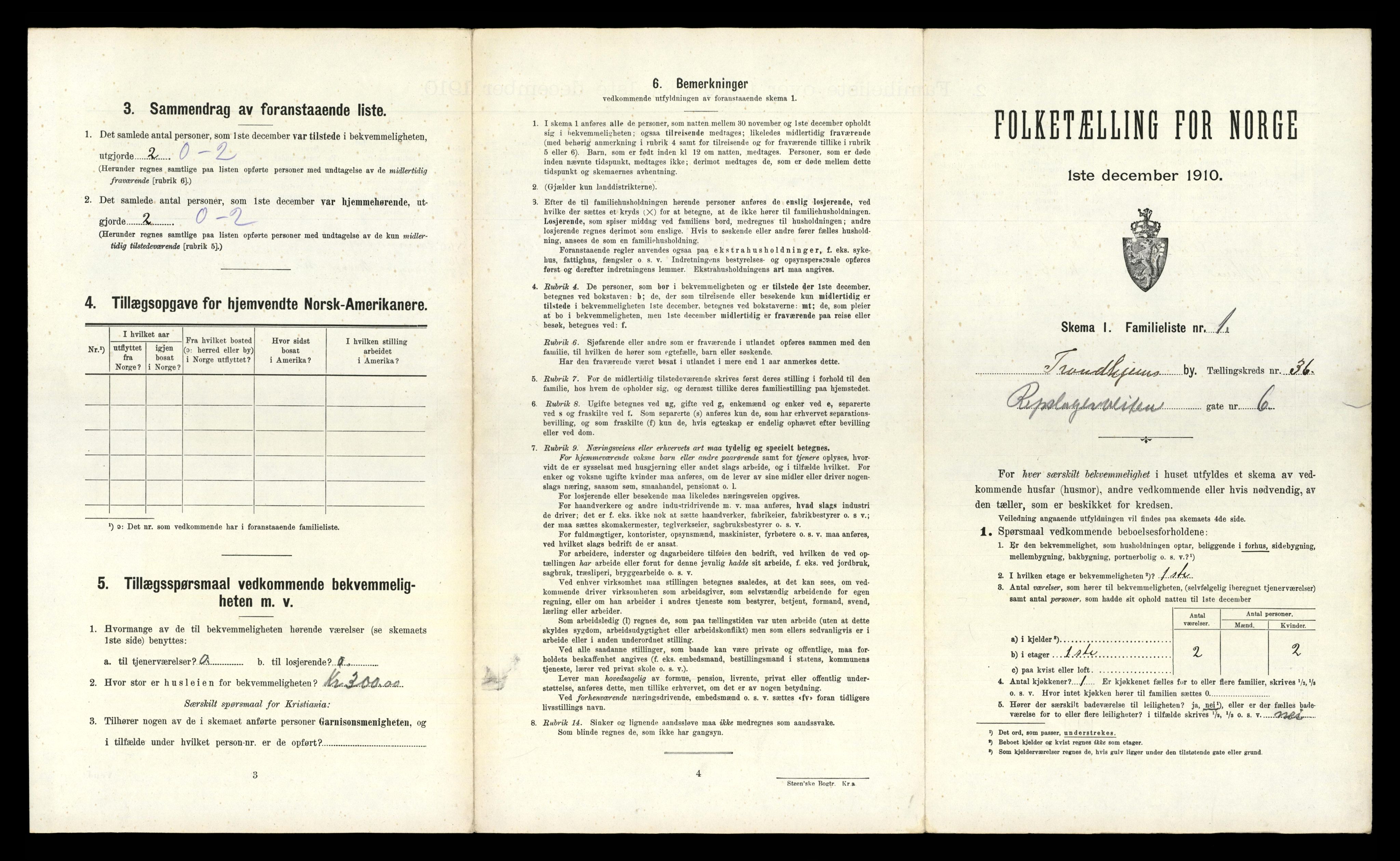 RA, 1910 census for Trondheim, 1910, p. 9783