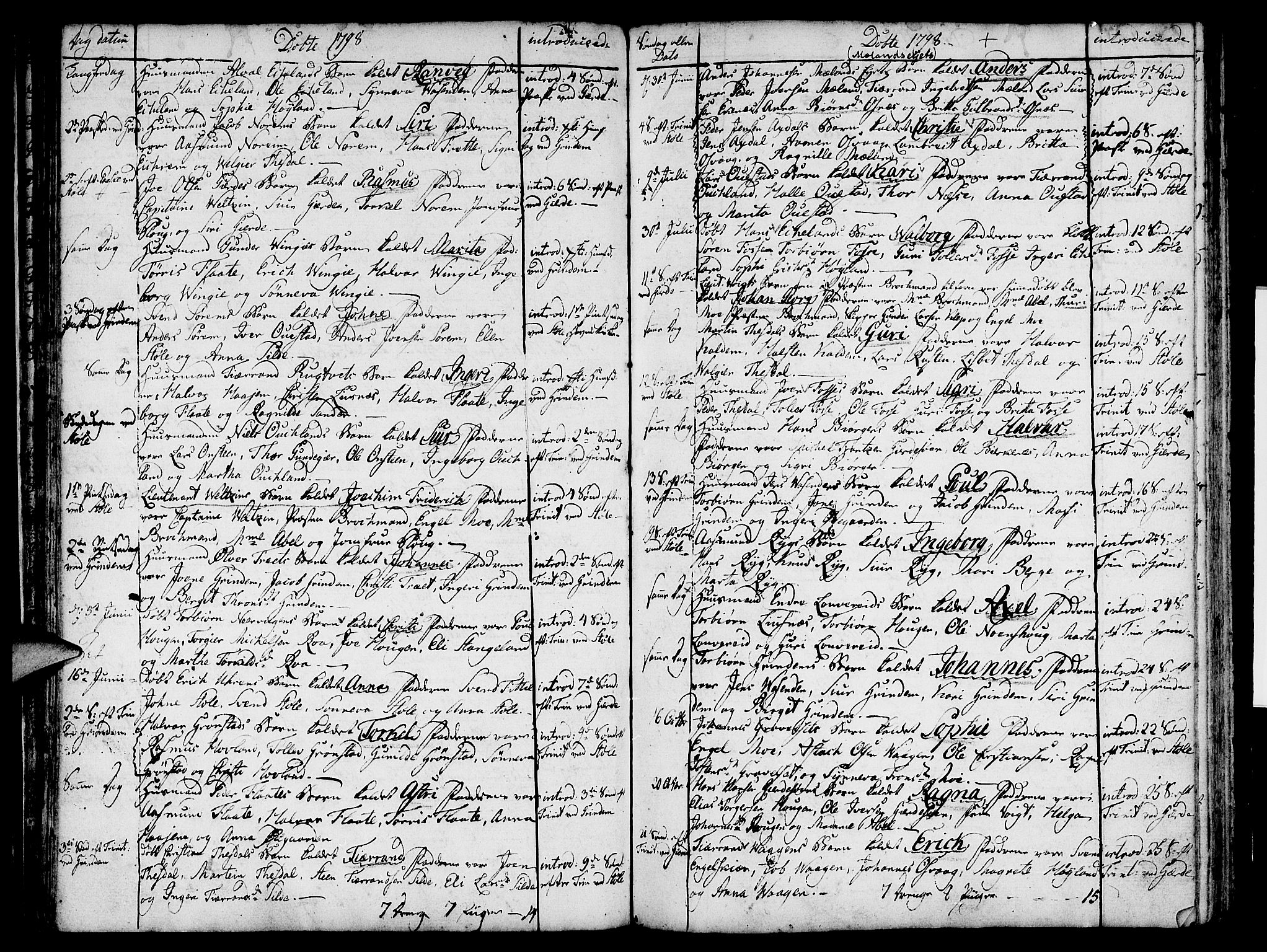 Etne sokneprestembete, SAB/A-75001/H/Haa: Parish register (official) no. A 4, 1782-1807, p. 43