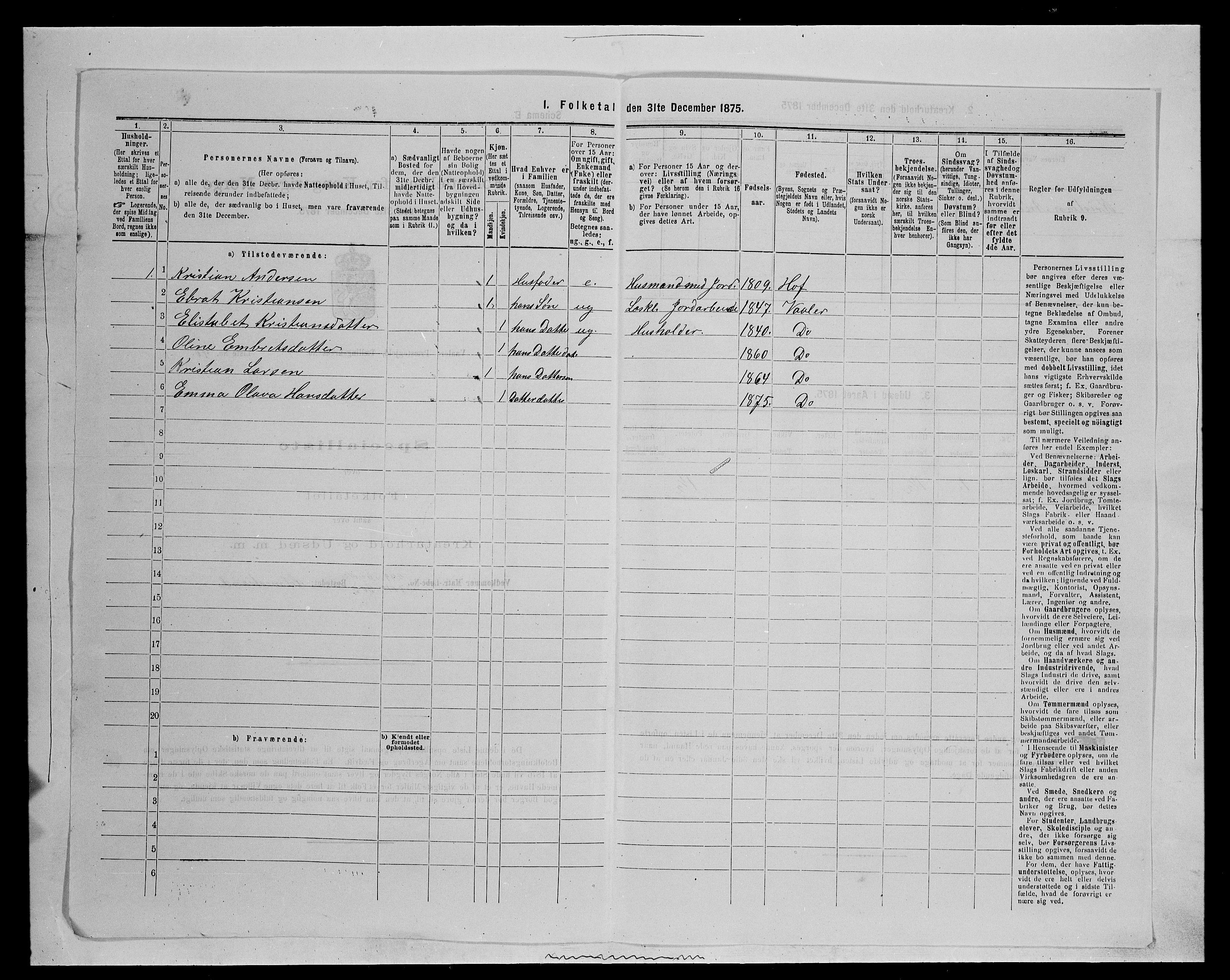 SAH, 1875 census for 0426P Våler parish (Hedmark), 1875, p. 574