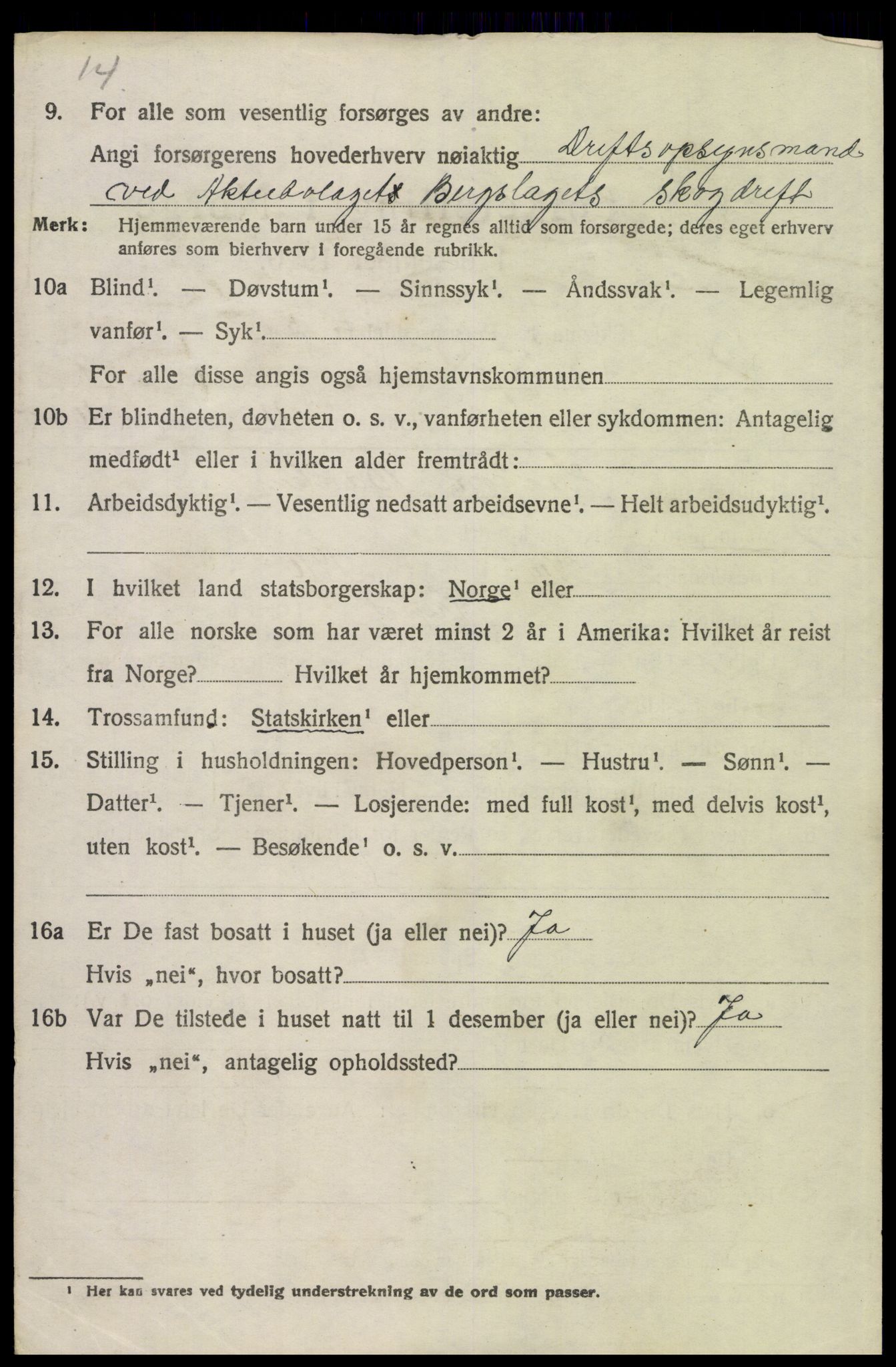 SAH, 1920 census for Trysil, 1920, p. 6672