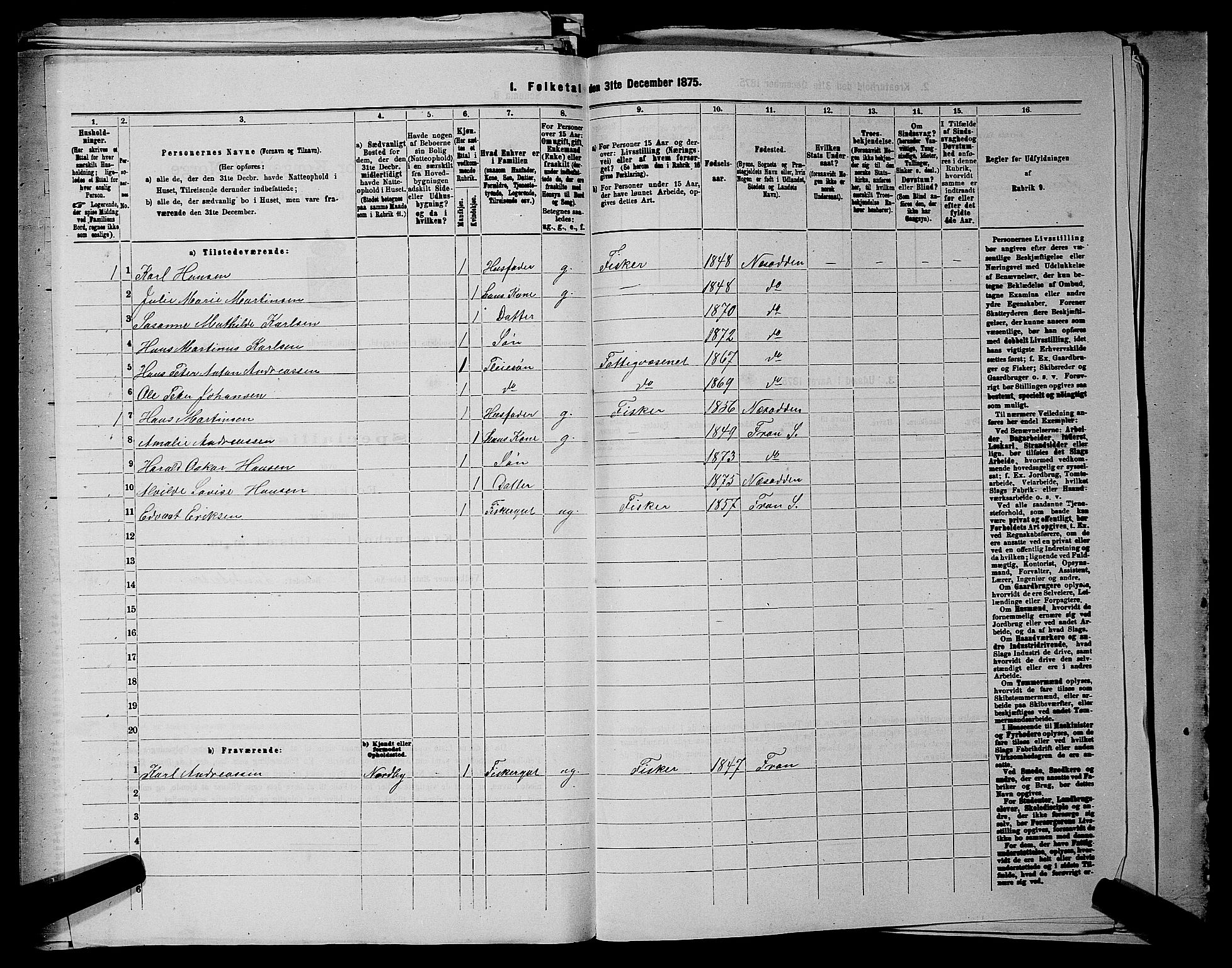 RA, 1875 census for 0216P Nesodden, 1875, p. 410