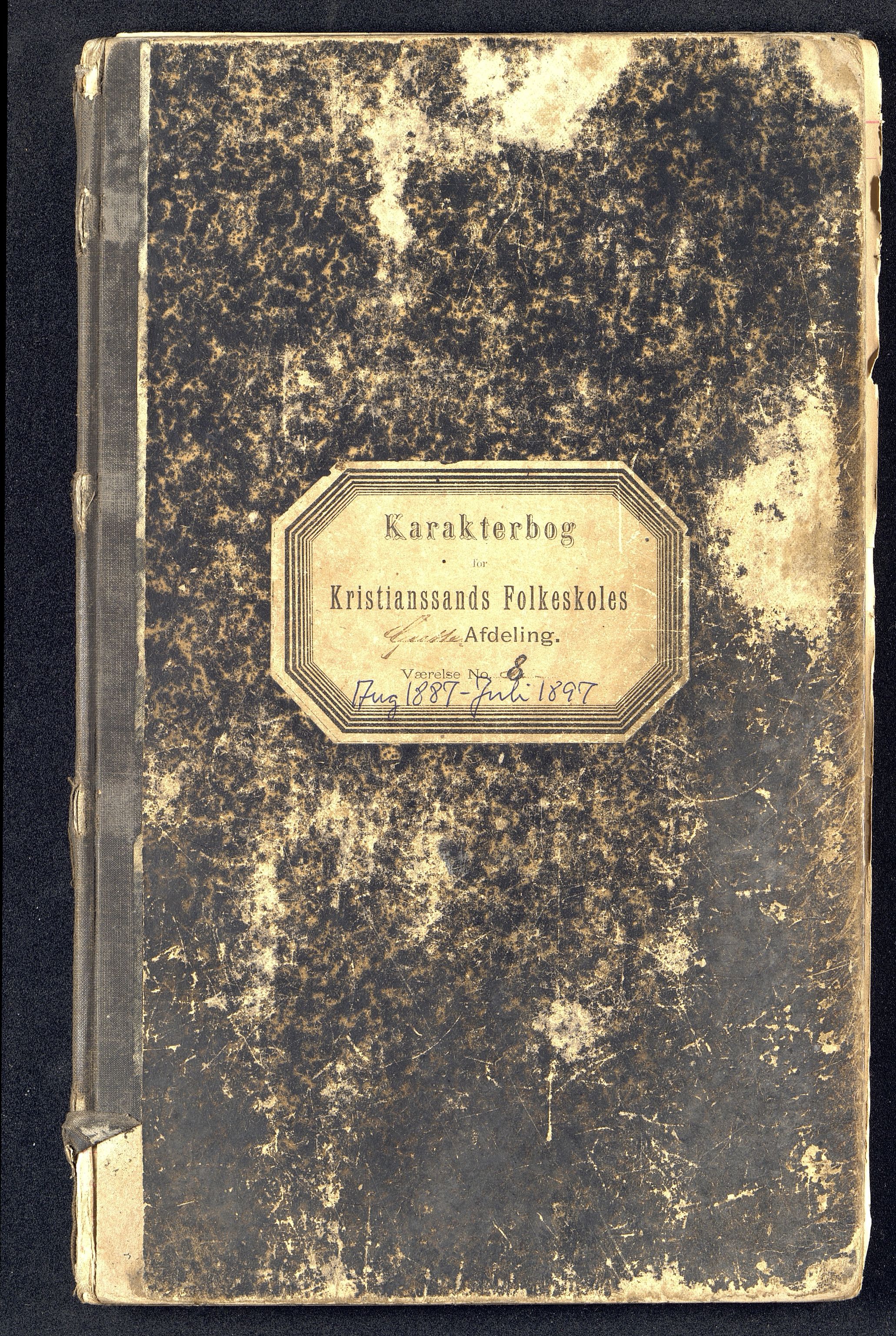 Kristiansand By - Kongensgate Skole, ARKSOR/1001KG560/G/Gb/L0001/0004: Karakterprotokoller / Karakterprotokoll, 1887-1897