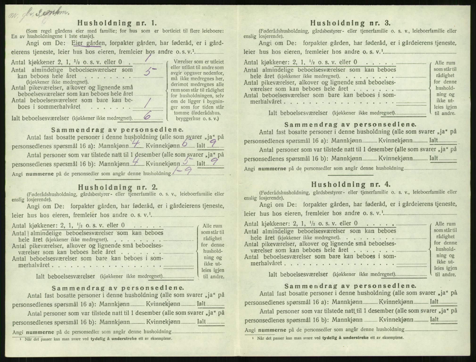 SAT, 1920 census for Giske, 1920, p. 155