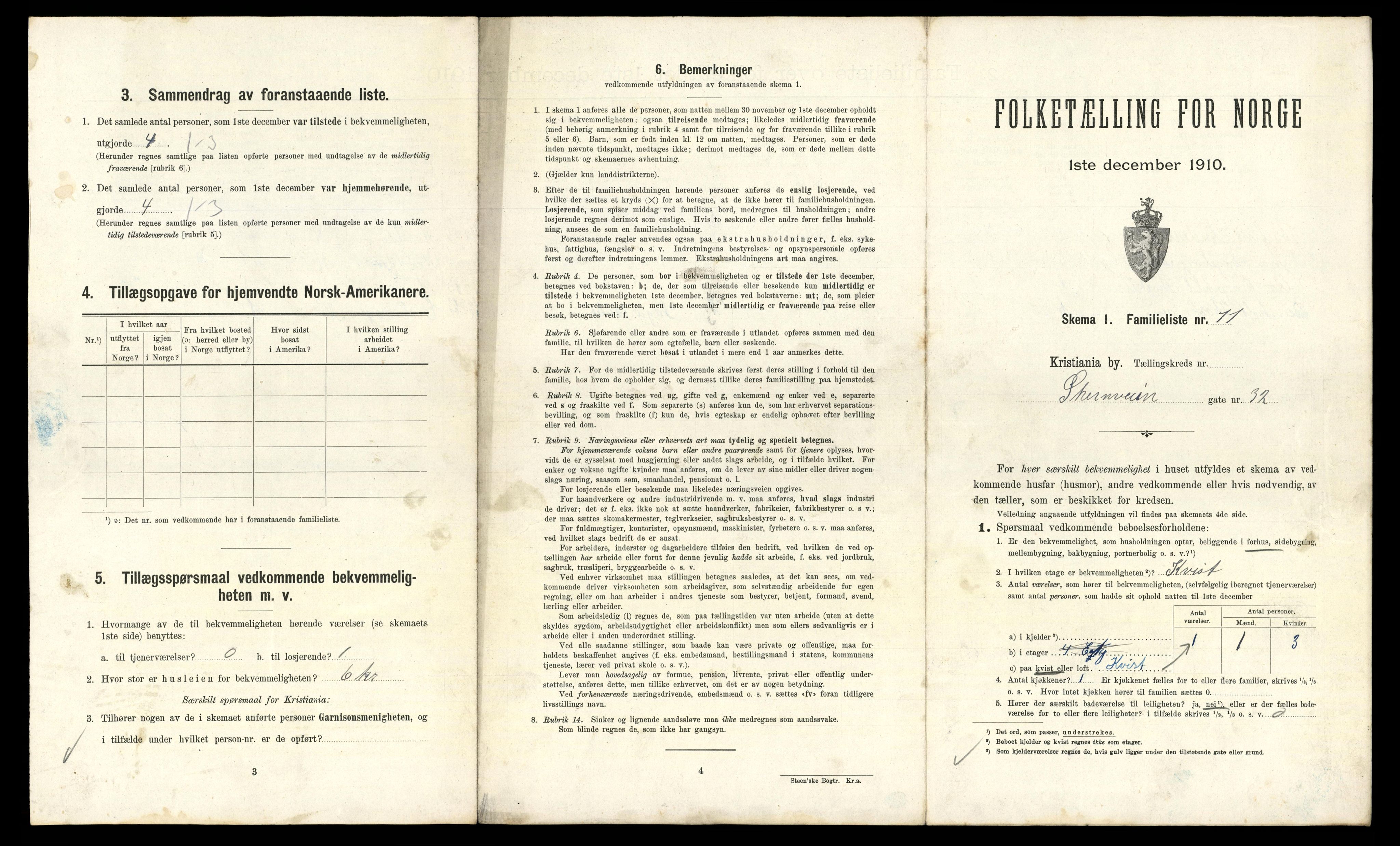 RA, 1910 census for Kristiania, 1910, p. 124369