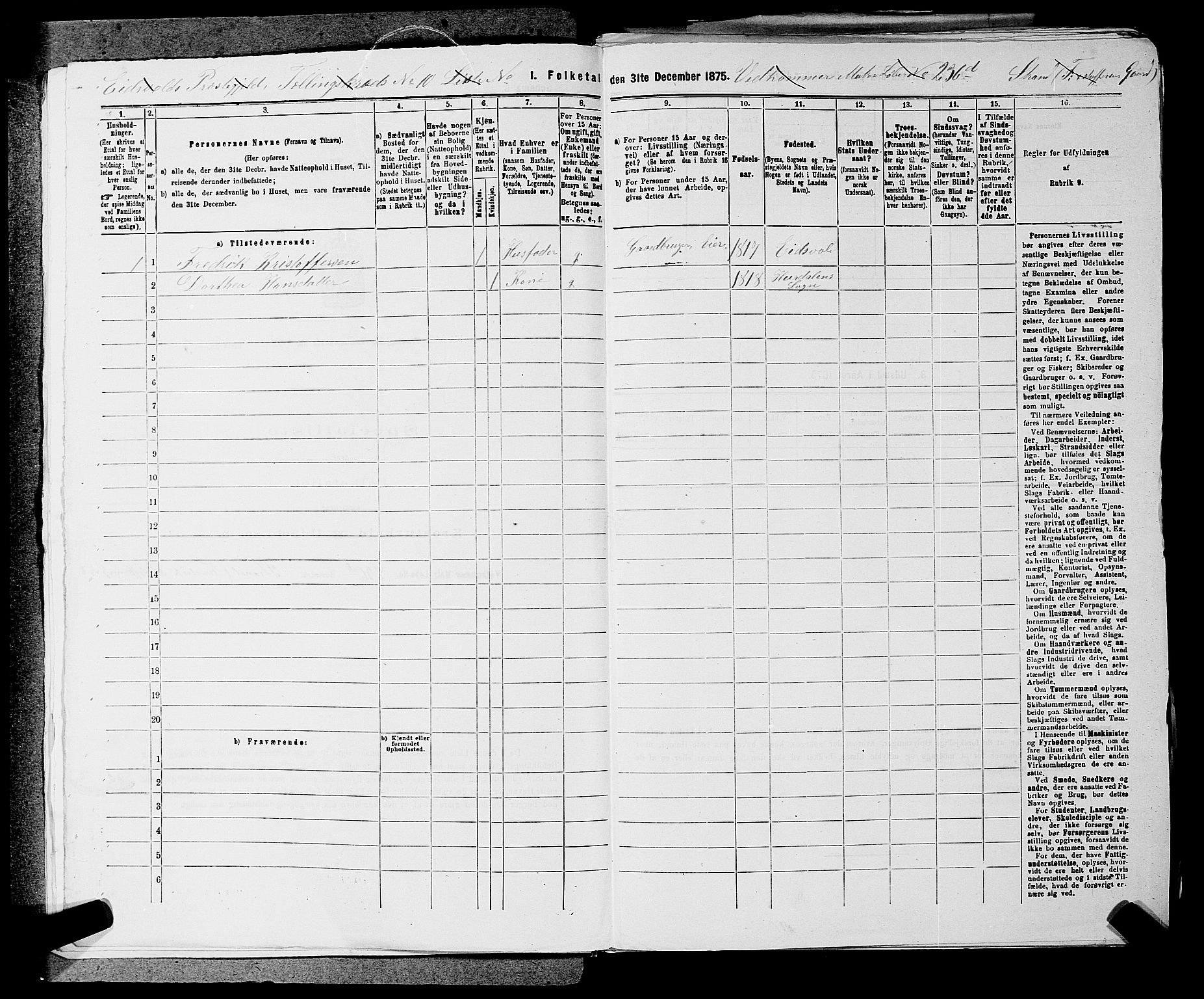 RA, 1875 census for 0237P Eidsvoll, 1875, p. 1472