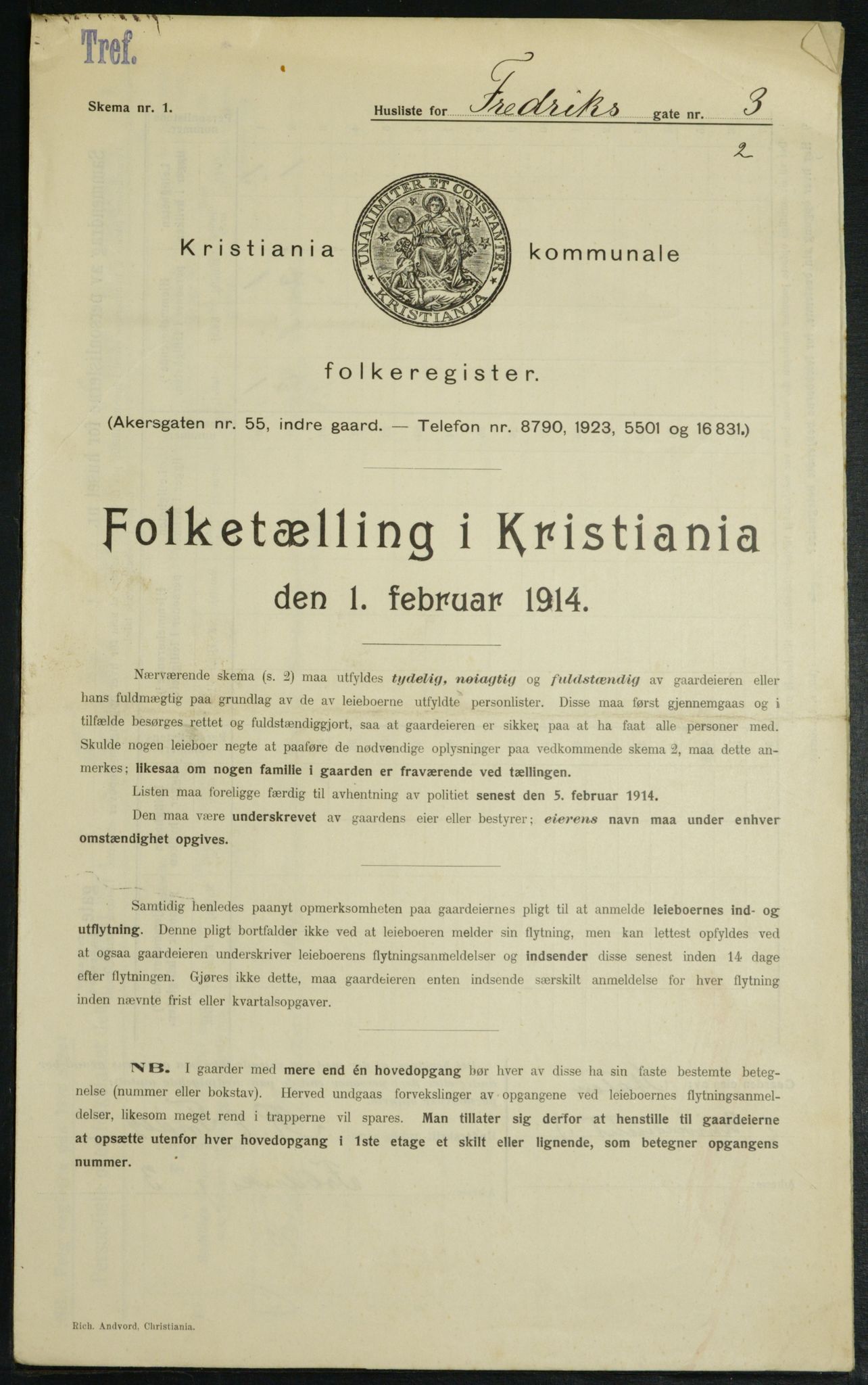 OBA, Municipal Census 1914 for Kristiania, 1914, p. 26789