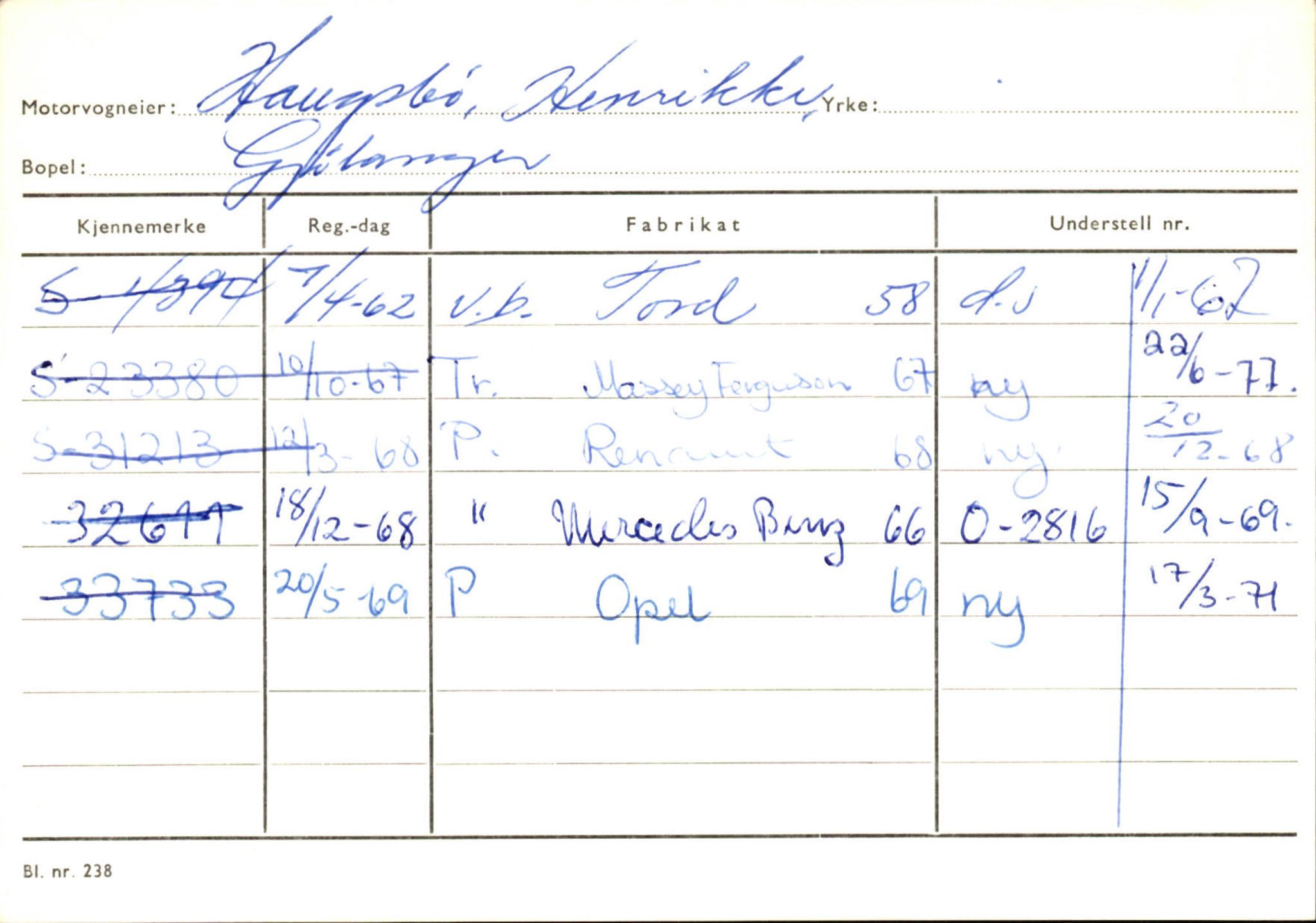 Statens vegvesen, Sogn og Fjordane vegkontor, AV/SAB-A-5301/4/F/L0125: Eigarregister Sogndal V-Å. Aurland A-Å. Fjaler A-N, 1945-1975, p. 1885