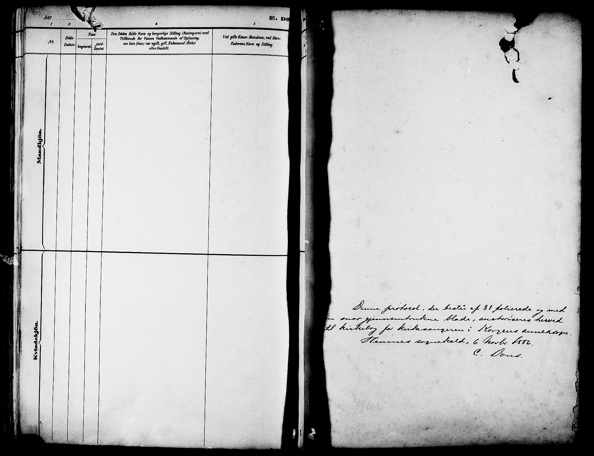 Ministerialprotokoller, klokkerbøker og fødselsregistre - Nordland, SAT/A-1459/826/L0383: Parish register (copy) no. 826C03, 1887-1896
