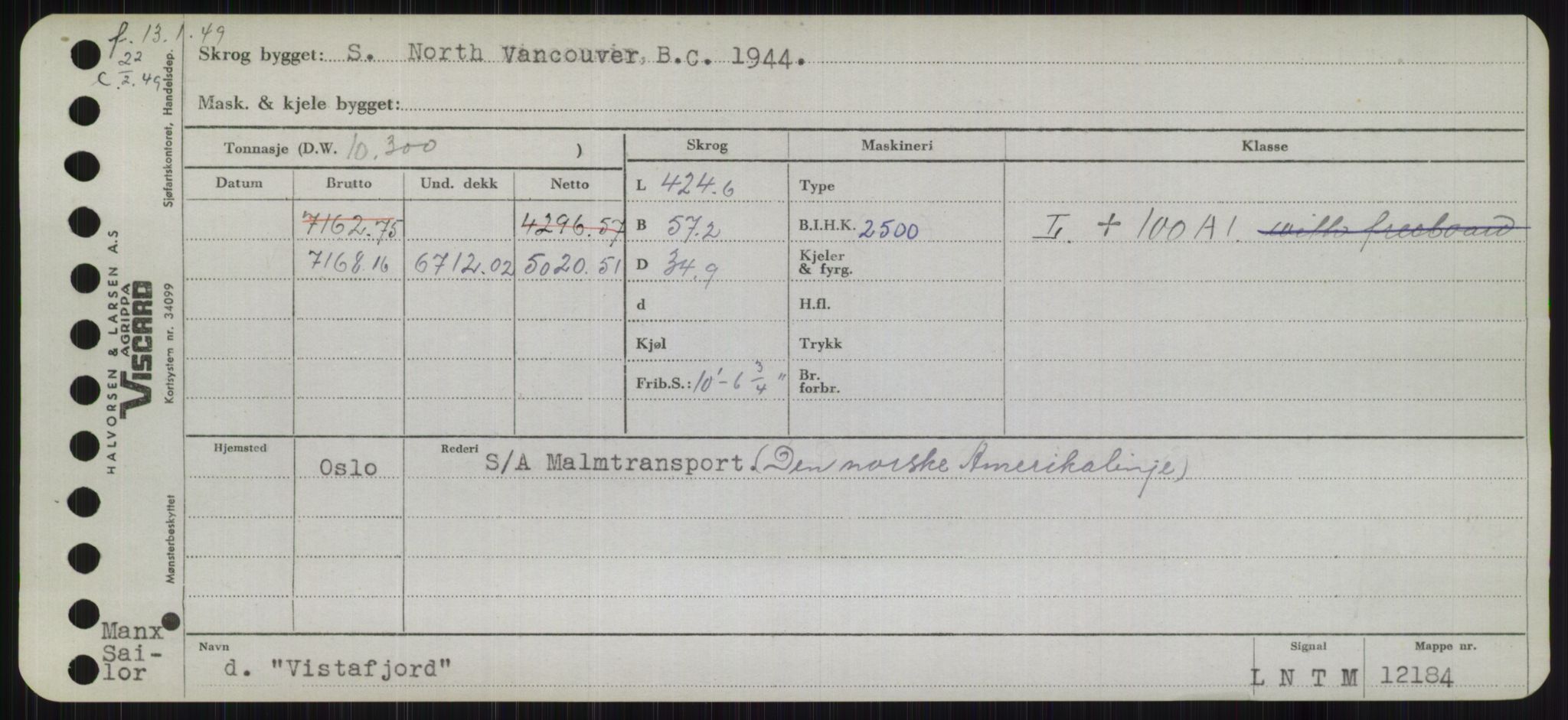 Sjøfartsdirektoratet med forløpere, Skipsmålingen, RA/S-1627/H/Hb/L0005: Fartøy, T-Å, p. 337