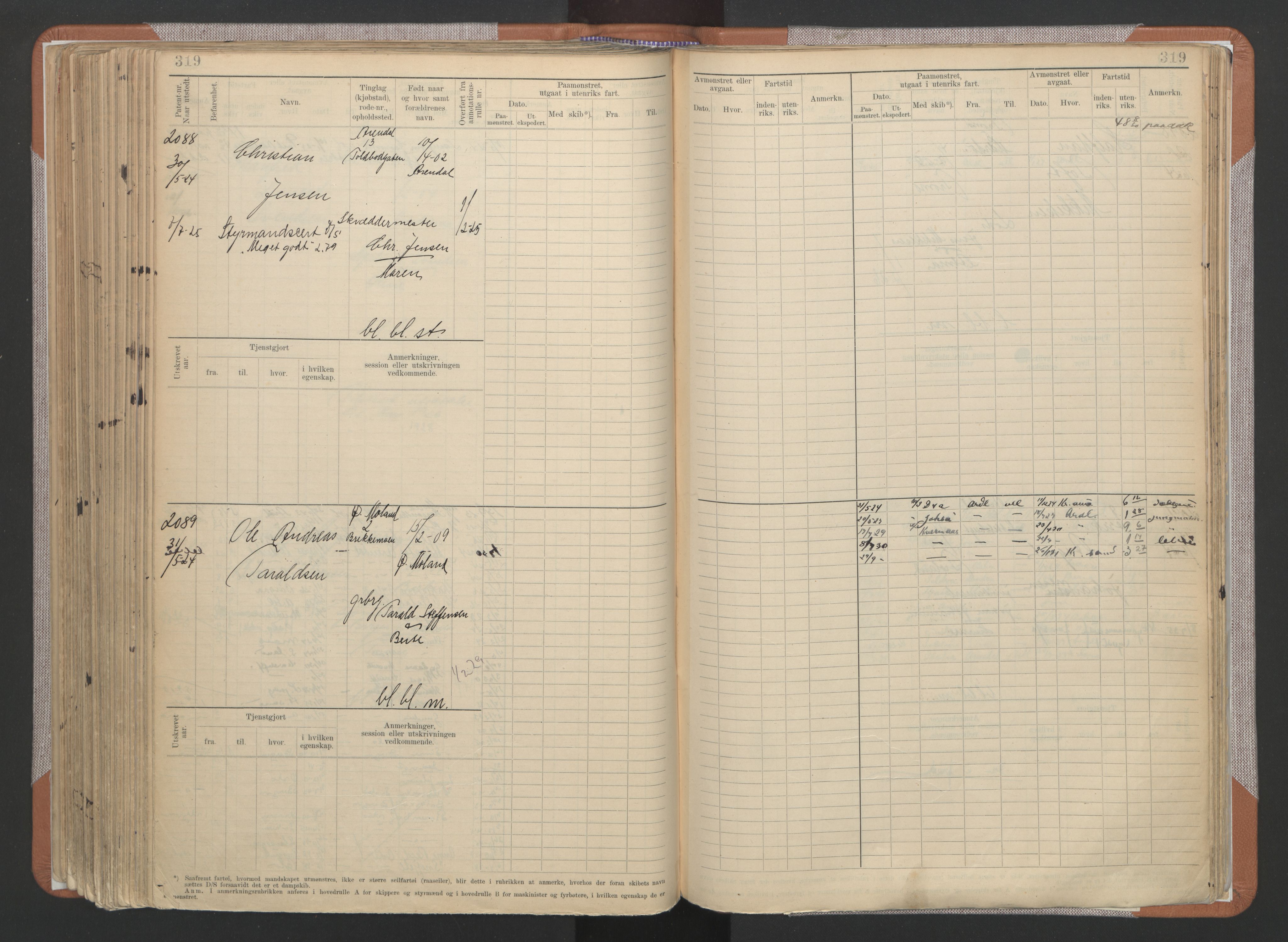 Arendal mønstringskrets, AV/SAK-2031-0012/F/Fb/L0022: Hovedrulle A nr 1466-2242, S-20, 1914-1930, p. 329