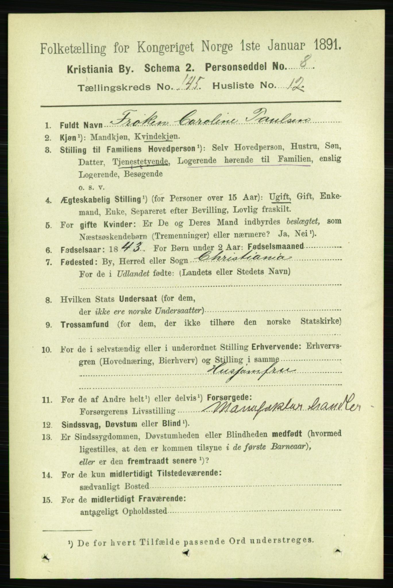 RA, 1891 census for 0301 Kristiania, 1891, p. 79842