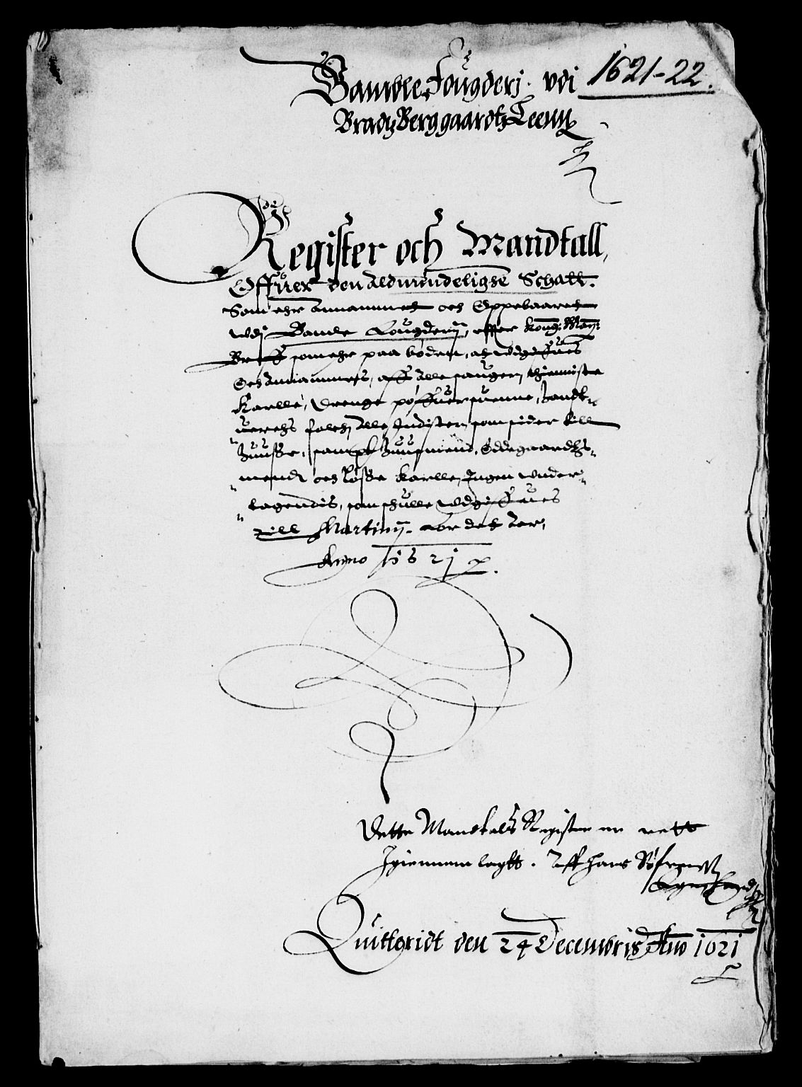 Rentekammeret inntil 1814, Reviderte regnskaper, Lensregnskaper, AV/RA-EA-5023/R/Rb/Rbp/L0007: Bratsberg len, 1621-1623