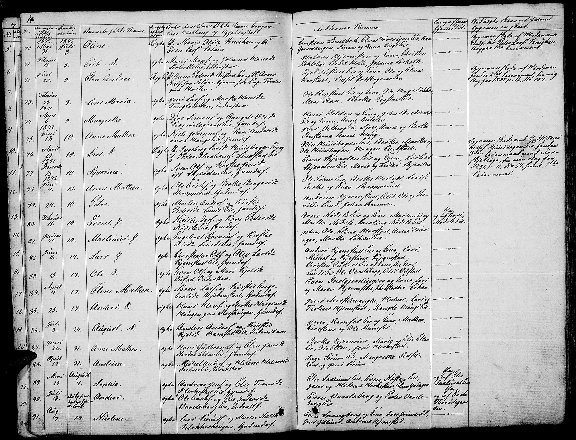 Stange prestekontor, AV/SAH-PREST-002/L/L0003: Parish register (copy) no. 3, 1840-1864, p. 16