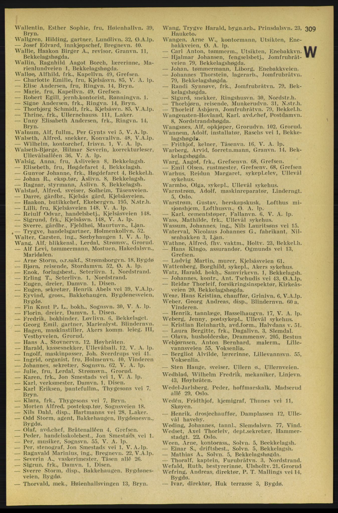 Aker adressebok/adressekalender, PUBL/001/A/005: Aker adressebok, 1934-1935, p. 309
