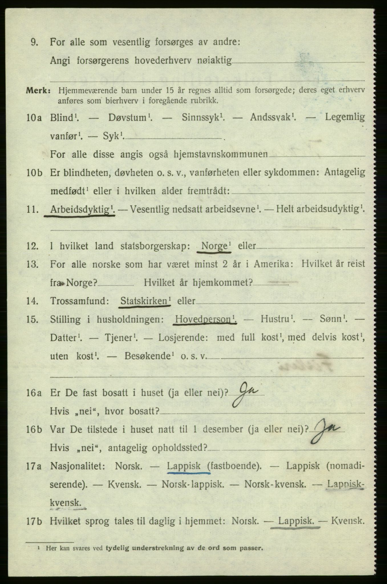 SATØ, 1920 census for , 1920, p. 1993