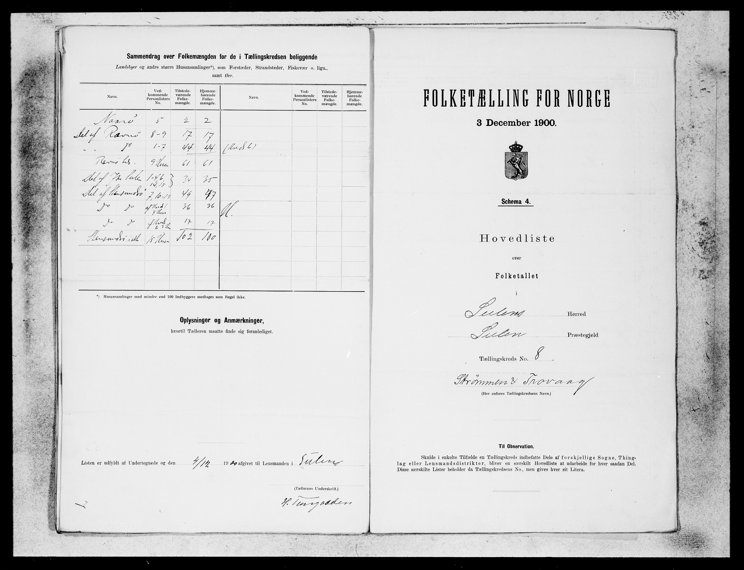 SAB, 1900 census for Solund, 1900, p. 15