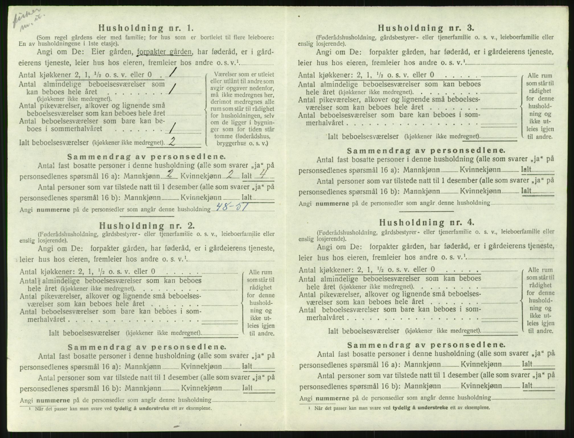 SAT, 1920 census for Hustad, 1920, p. 624