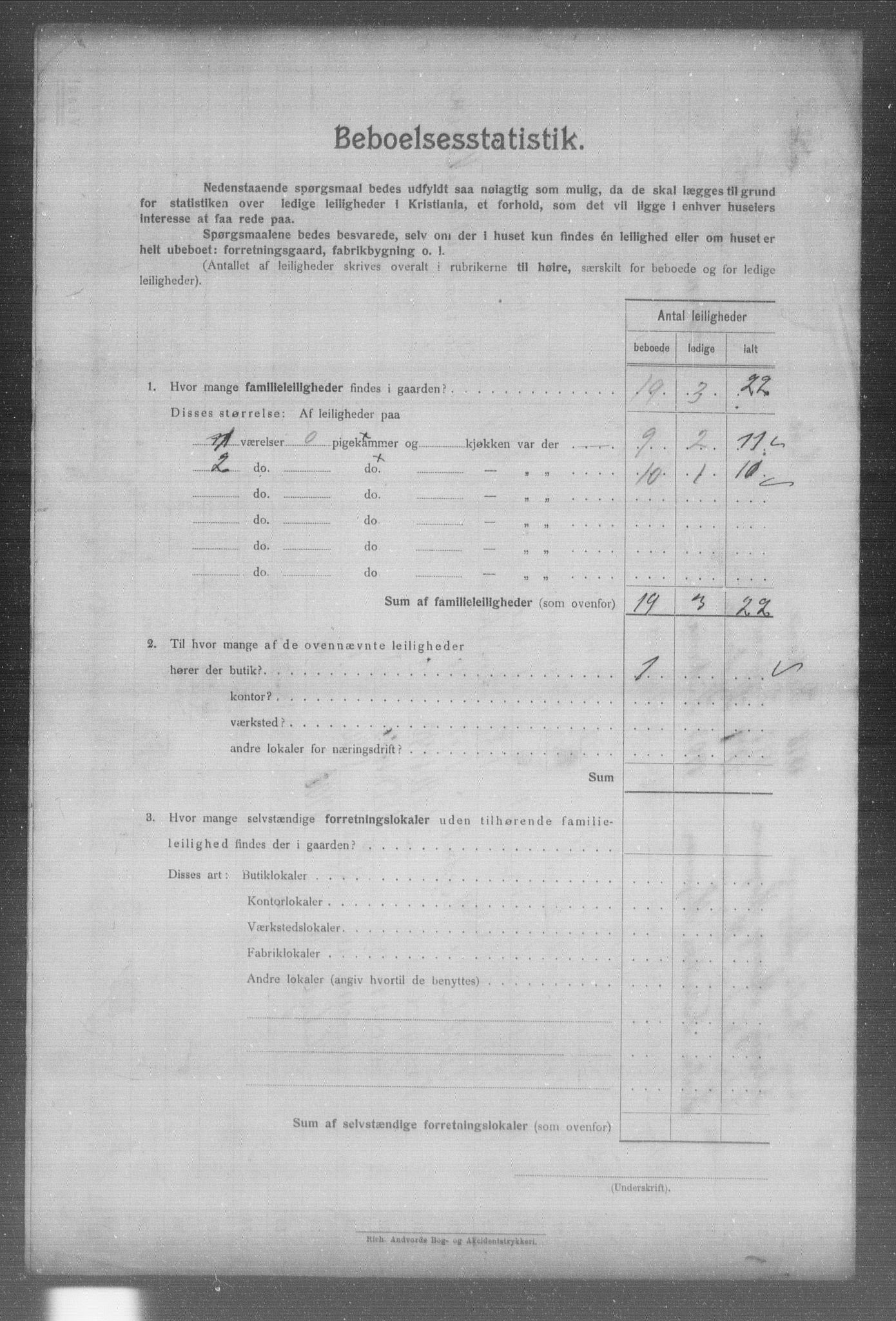 OBA, Municipal Census 1904 for Kristiania, 1904, p. 1727