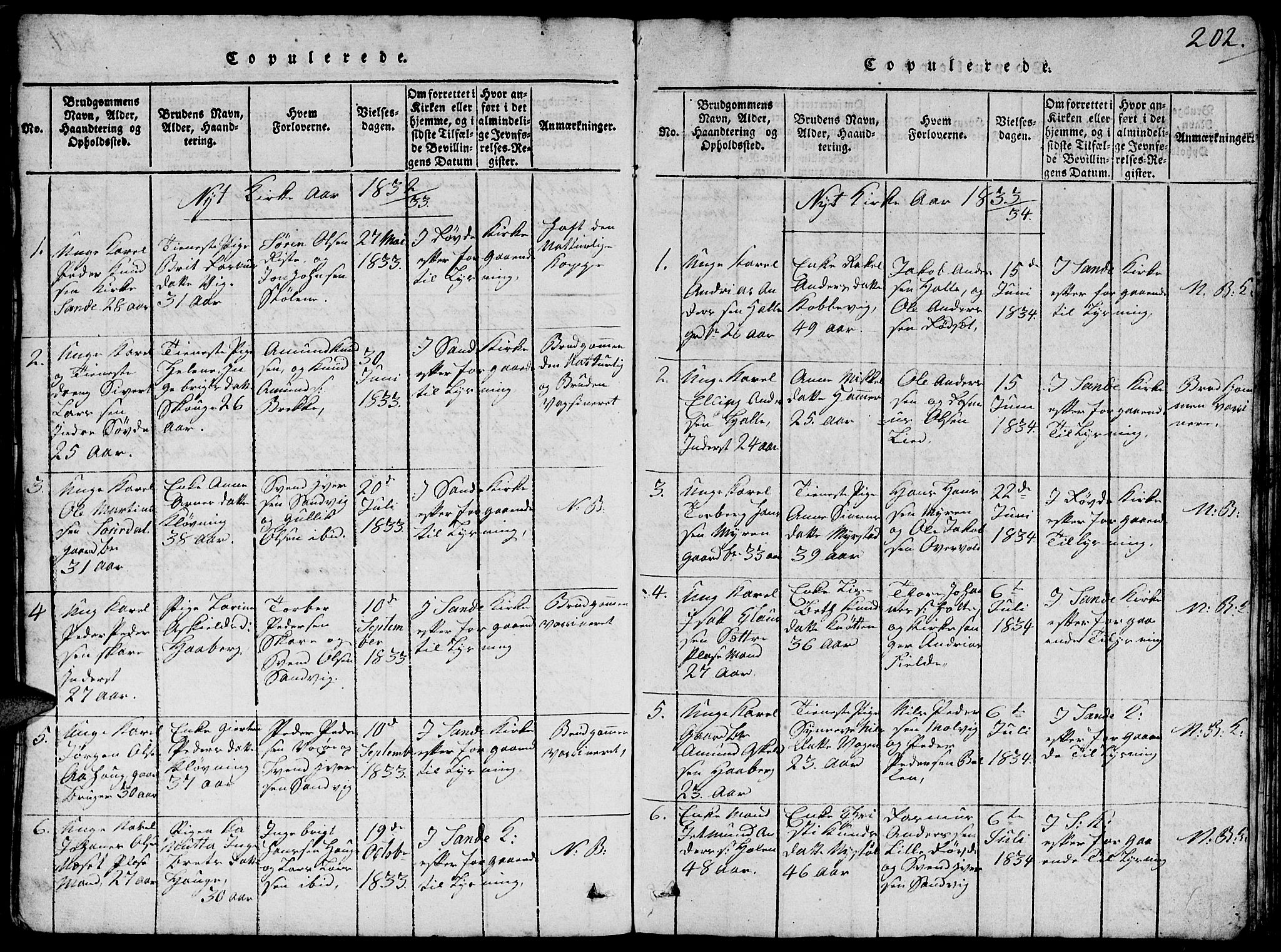 Ministerialprotokoller, klokkerbøker og fødselsregistre - Møre og Romsdal, SAT/A-1454/503/L0046: Parish register (copy) no. 503C01, 1816-1842, p. 202