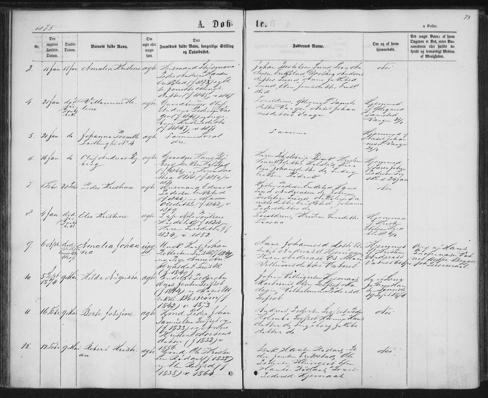 Ministerialprotokoller, klokkerbøker og fødselsregistre - Nordland, SAT/A-1459/852/L0739: Parish register (official) no. 852A09, 1866-1877, p. 73