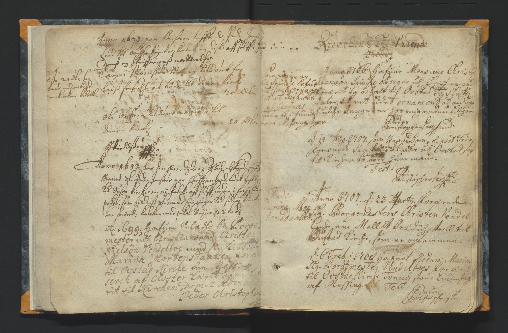Biskopen i Kristiansand, AV/SAK-1113-0001/H/Ha/L0002: D-21 - Kirkestol Austad kirke i Bygland, 1661-1722, p. 6b-7a