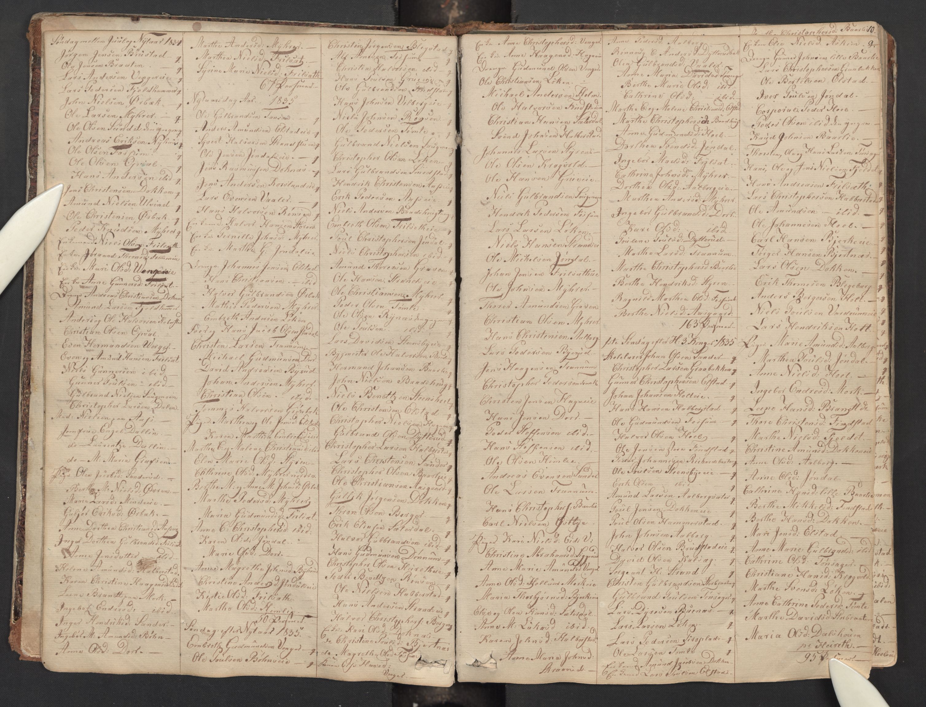 Eidsvoll prestekontor Kirkebøker, AV/SAO-A-10888/M/Ma/L0002: Communicants register no. I 2, 1834-1847, p. 9