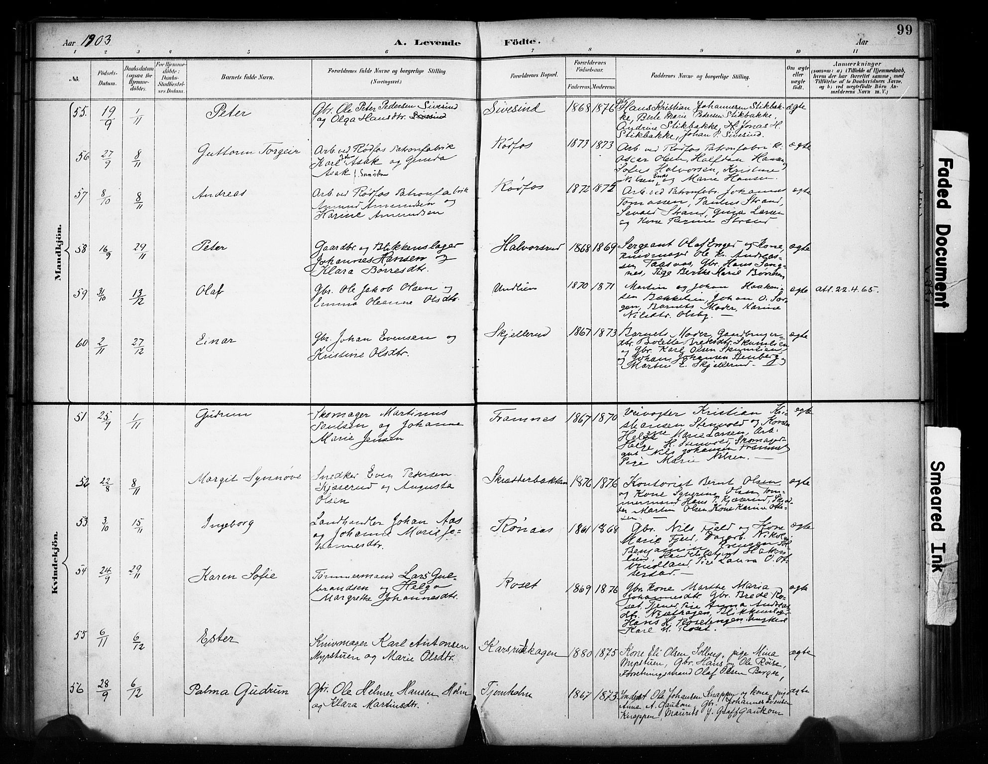 Vestre Toten prestekontor, AV/SAH-PREST-108/H/Ha/Haa/L0011: Parish register (official) no. 11, 1895-1906, p. 99